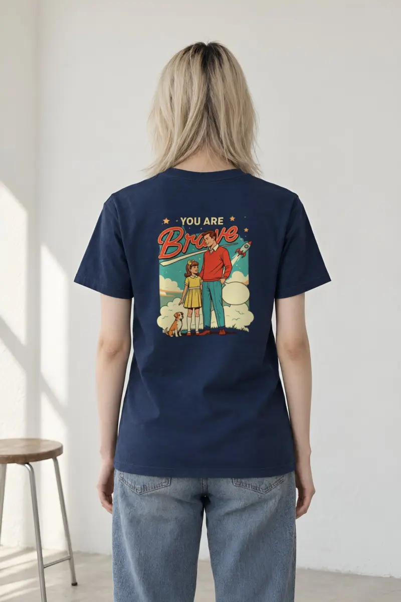 "You Are Brave" Heavyweight Unisex Crewneck T-shirt