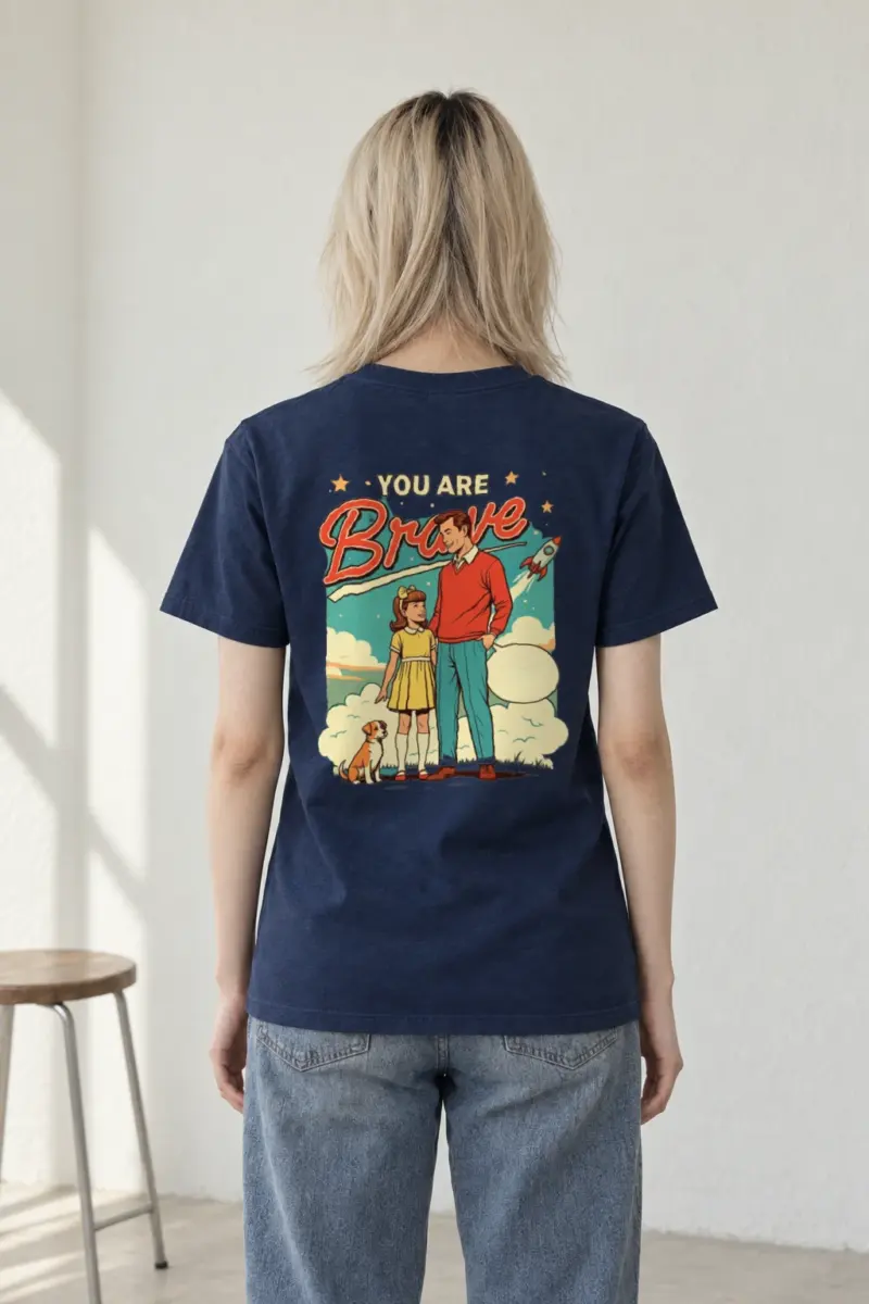 "You Are Brave" Heavyweight Unisex Crewneck T-shirt