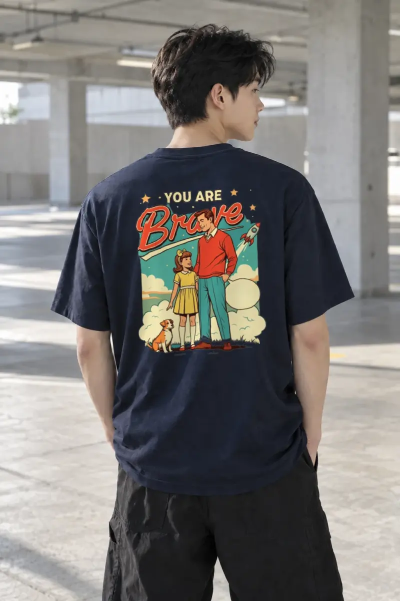 “You Are Brave” Heavyweight Unisex Crewneck T-shirt | Gildan 5000