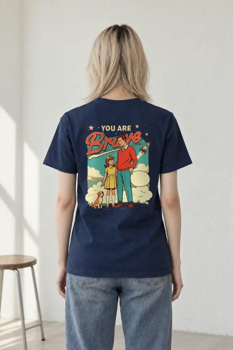 "You Are Brave" Heavyweight Unisex Crewneck T-shirt