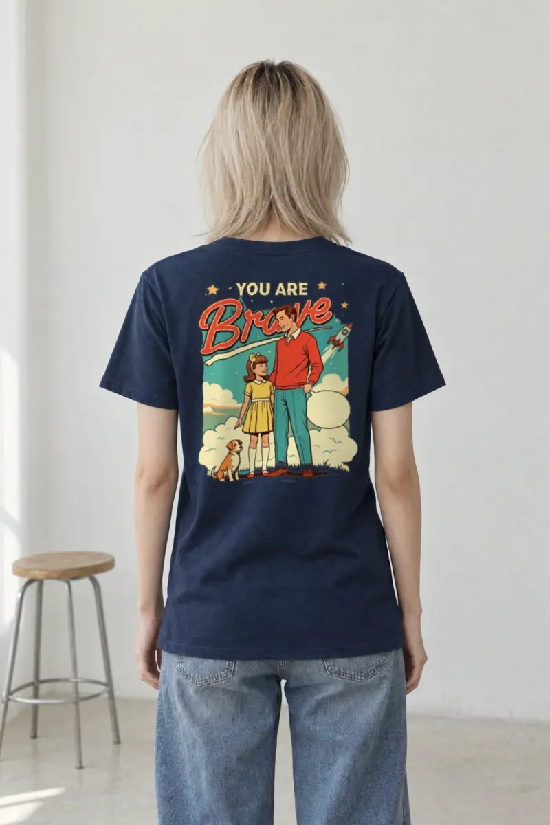 "You Are Brave" Heavyweight Unisex Crewneck T-shirt | Gildan 5000