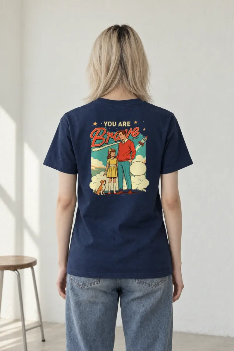 "You Are Brave" Heavyweight Unisex Crewneck T-shirt