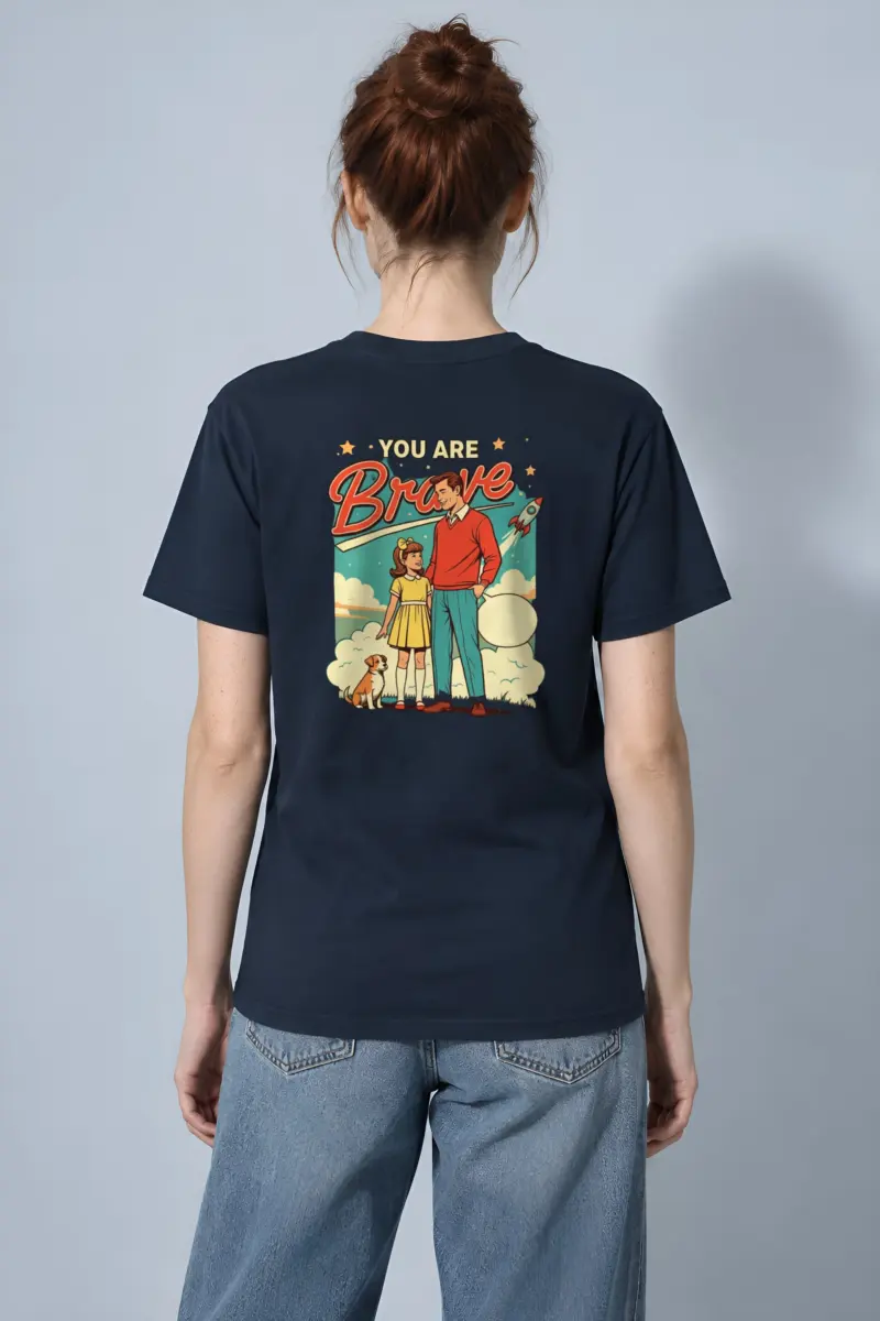 "You Are Brave" Heavyweight Unisex Crewneck T-shirt