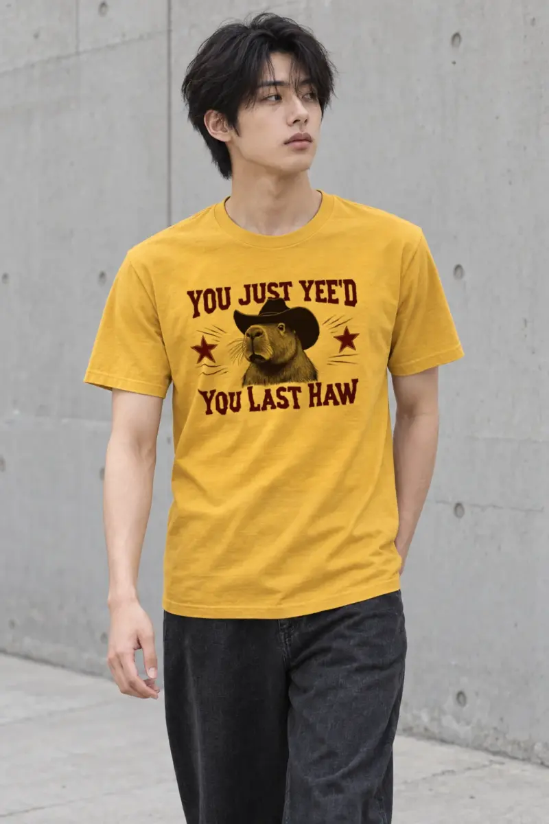 "You Just Yee'd" Heavyweight Unisex Crewneck T-shirt | Gildan 5000
