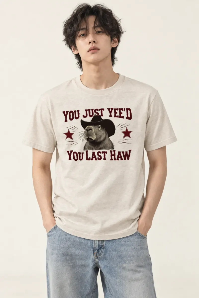 "You Just Yee'd" Heavyweight Unisex Crewneck T-shirt | Gildan 5000
