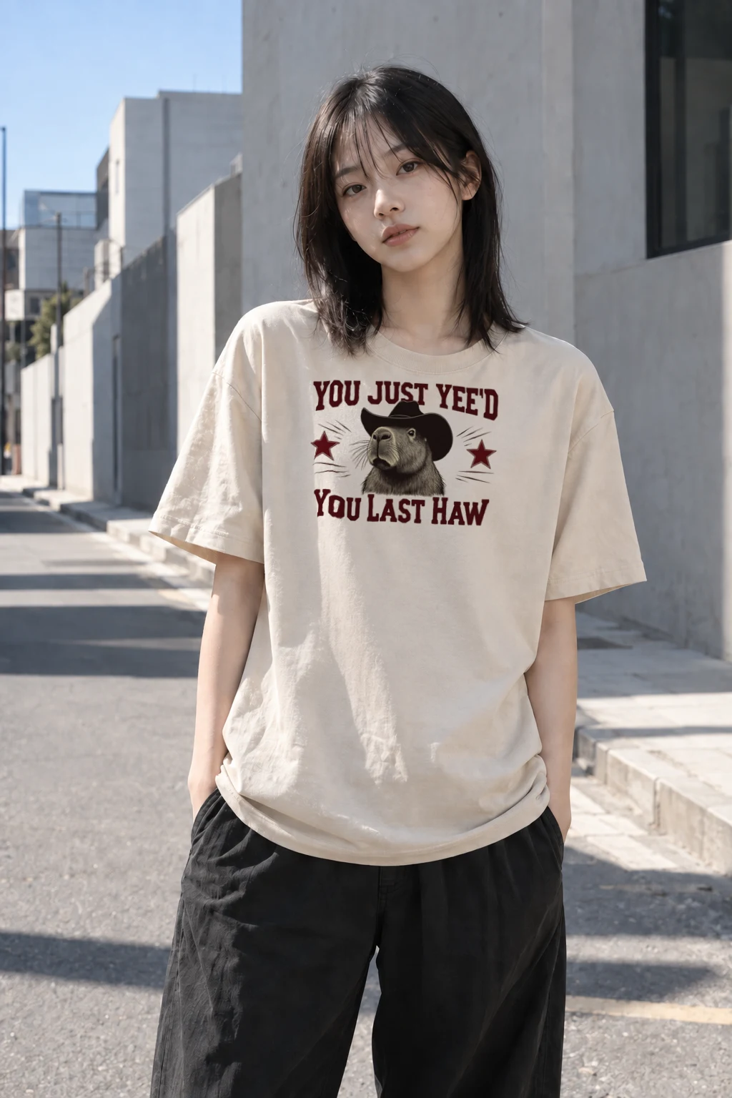 "You Just Yee'd" Heavyweight Unisex Crewneck T-shirt | Gildan 5000