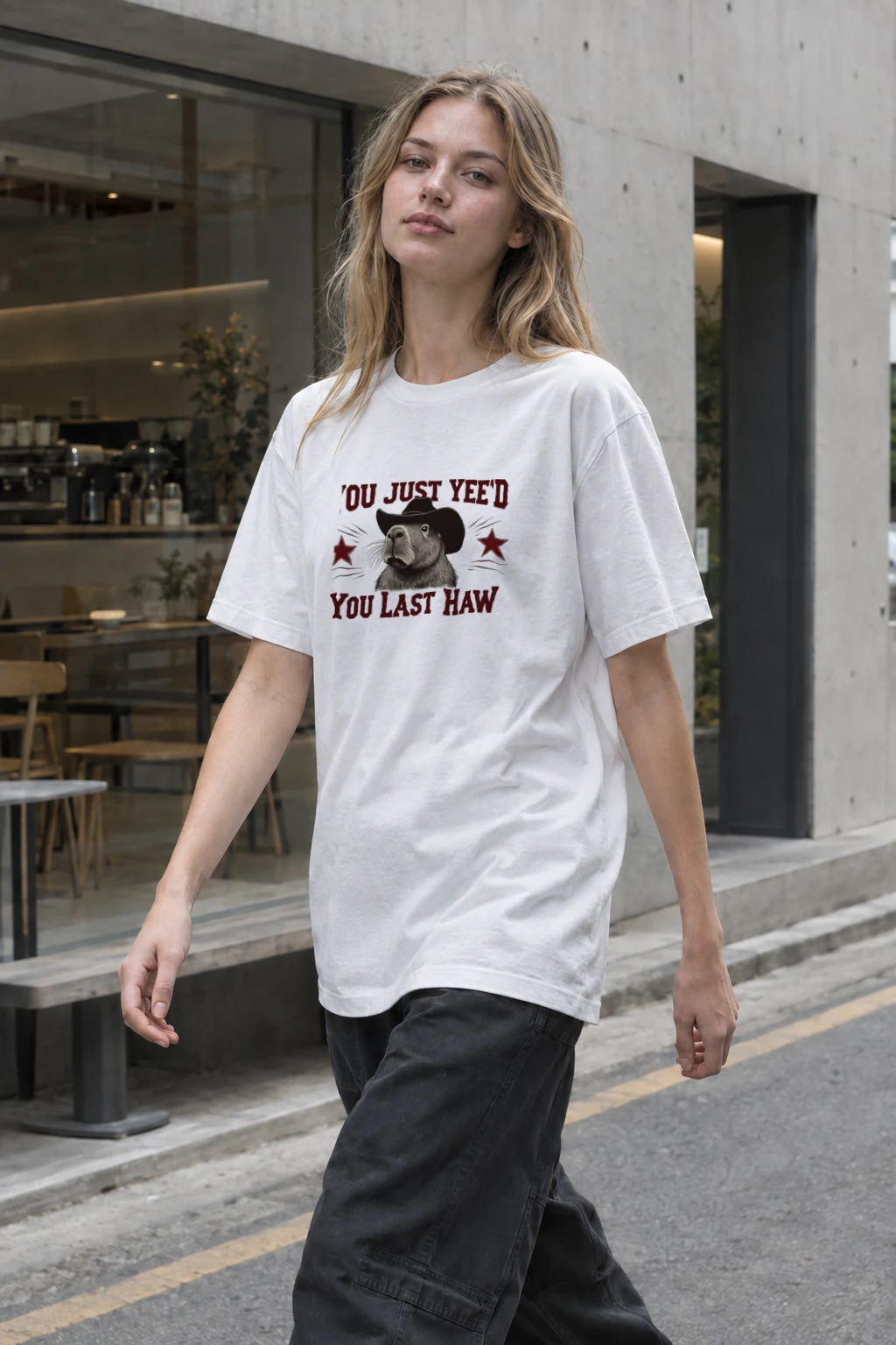 "You Just Yee'd" Heavyweight Unisex Crewneck T-shirt | Gildan 5000