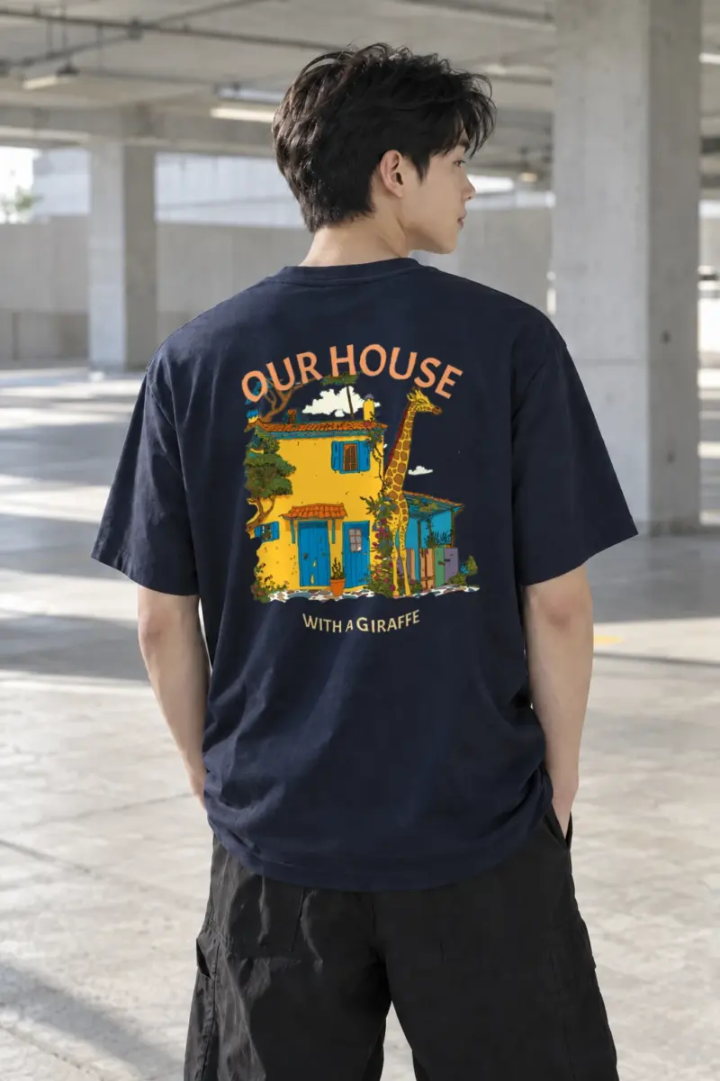 “Your House With A Giraffe” Heavyweight Unisex Crewneck T-shirt | Gildan 5000