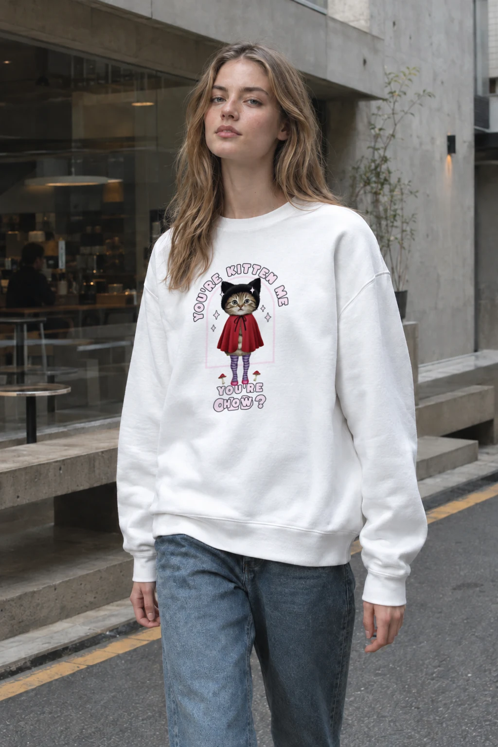"You're Kitten Me" Heavy Blend Unisex Crewneck Sweatshirt | Gildan 18000