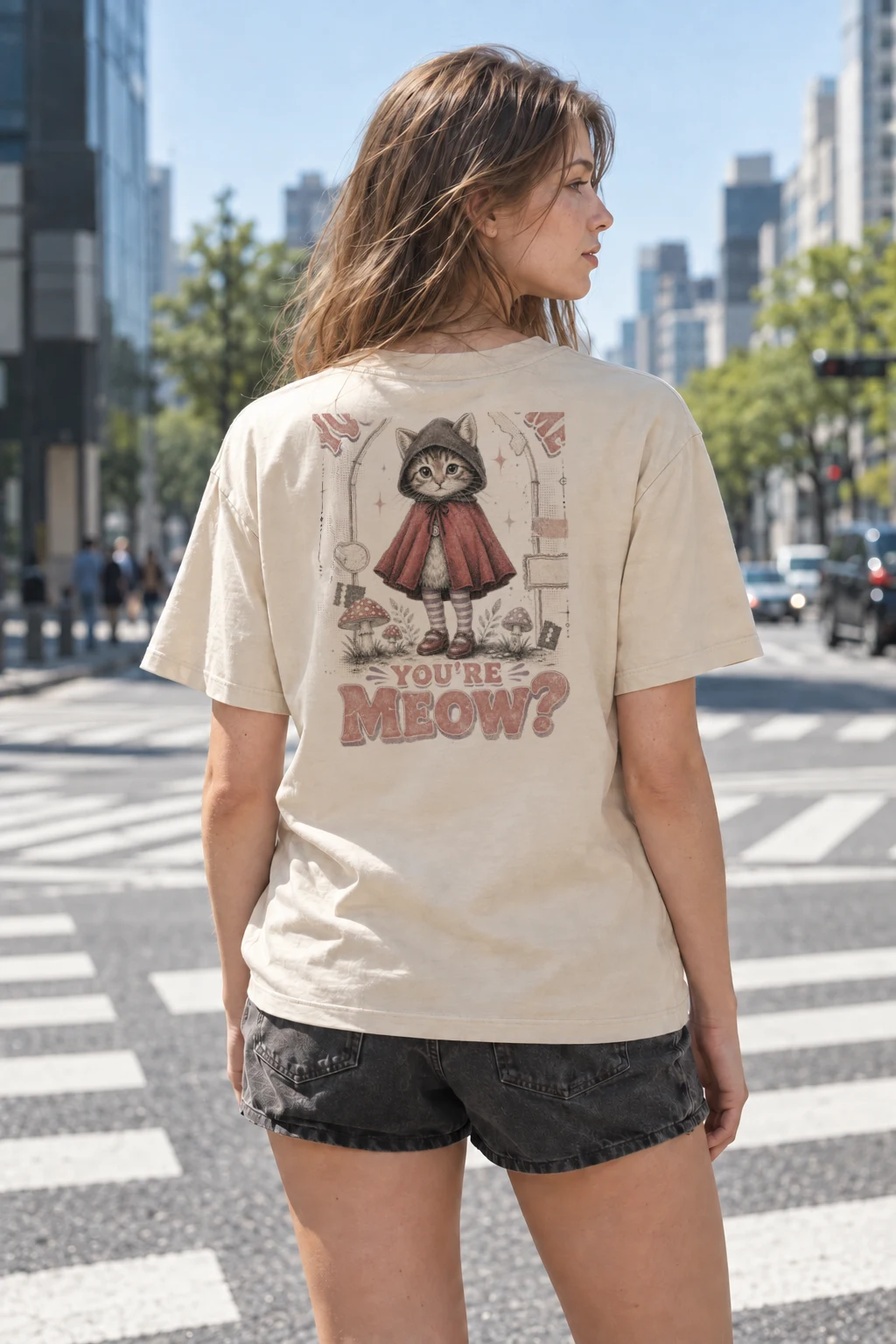 "You're Kitten Me" Heavyweight Unisex Crewneck T-shirt | Gildan 5000
