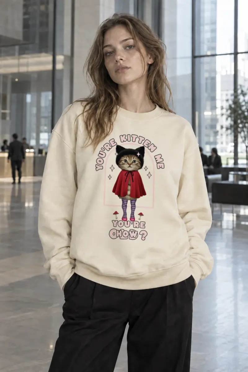 "You're Kitten Me" Unisex Sponge Fleece Crewneck Sweatshirt | Bella + Canvas 3901
