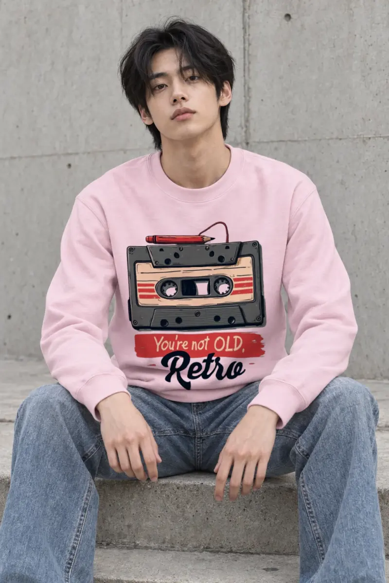 "You're Not Old, Retro" Heavy Blend Unisex Crewneck Sweatshirt