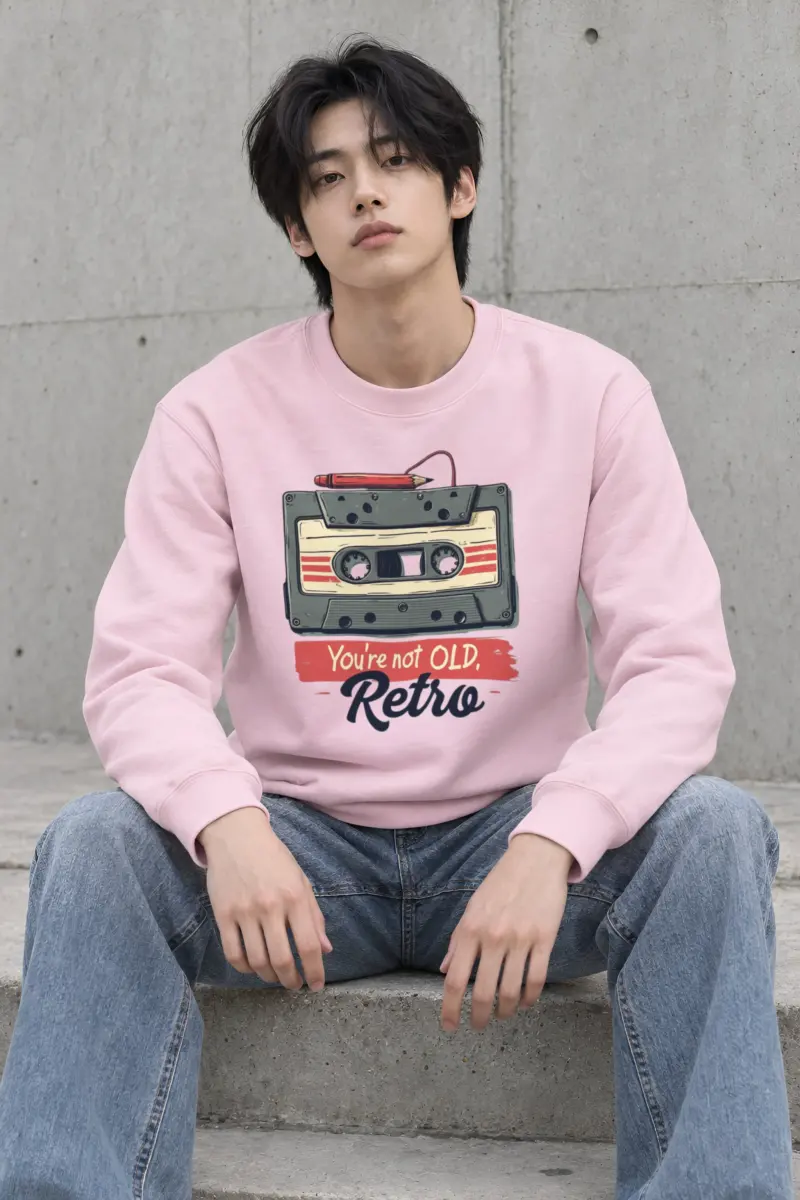 "You're Not Old, Retro" Heavy Blend Unisex Crewneck Sweatshirt