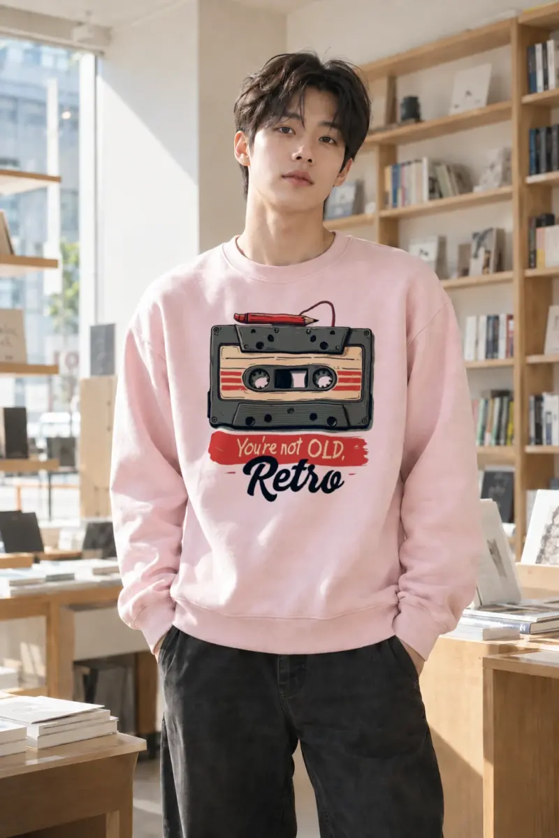 “You’re Not Old, Retro” Heavy Blend Unisex Crewneck Sweatshirt | Gildan 18000
