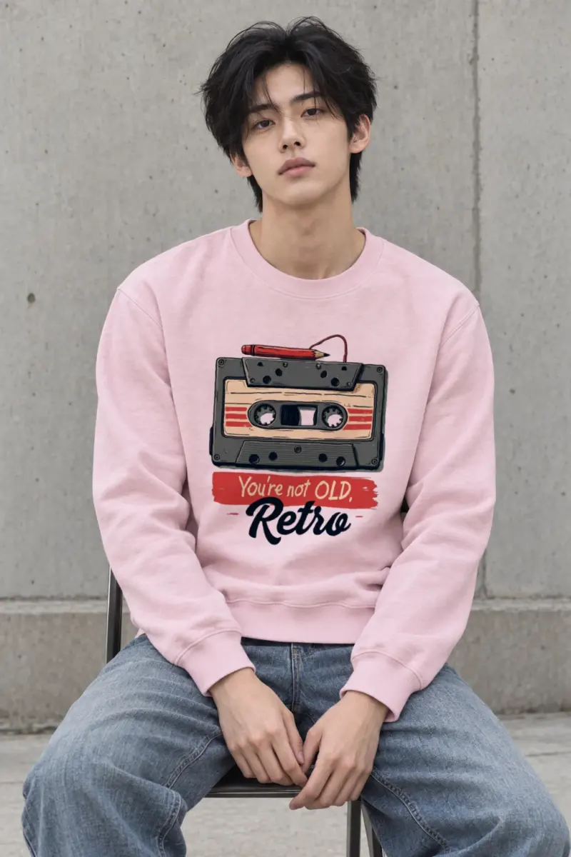 "You're Not Old, Retro" Heavy Blend Unisex Crewneck Sweatshirt | Gildan 18000