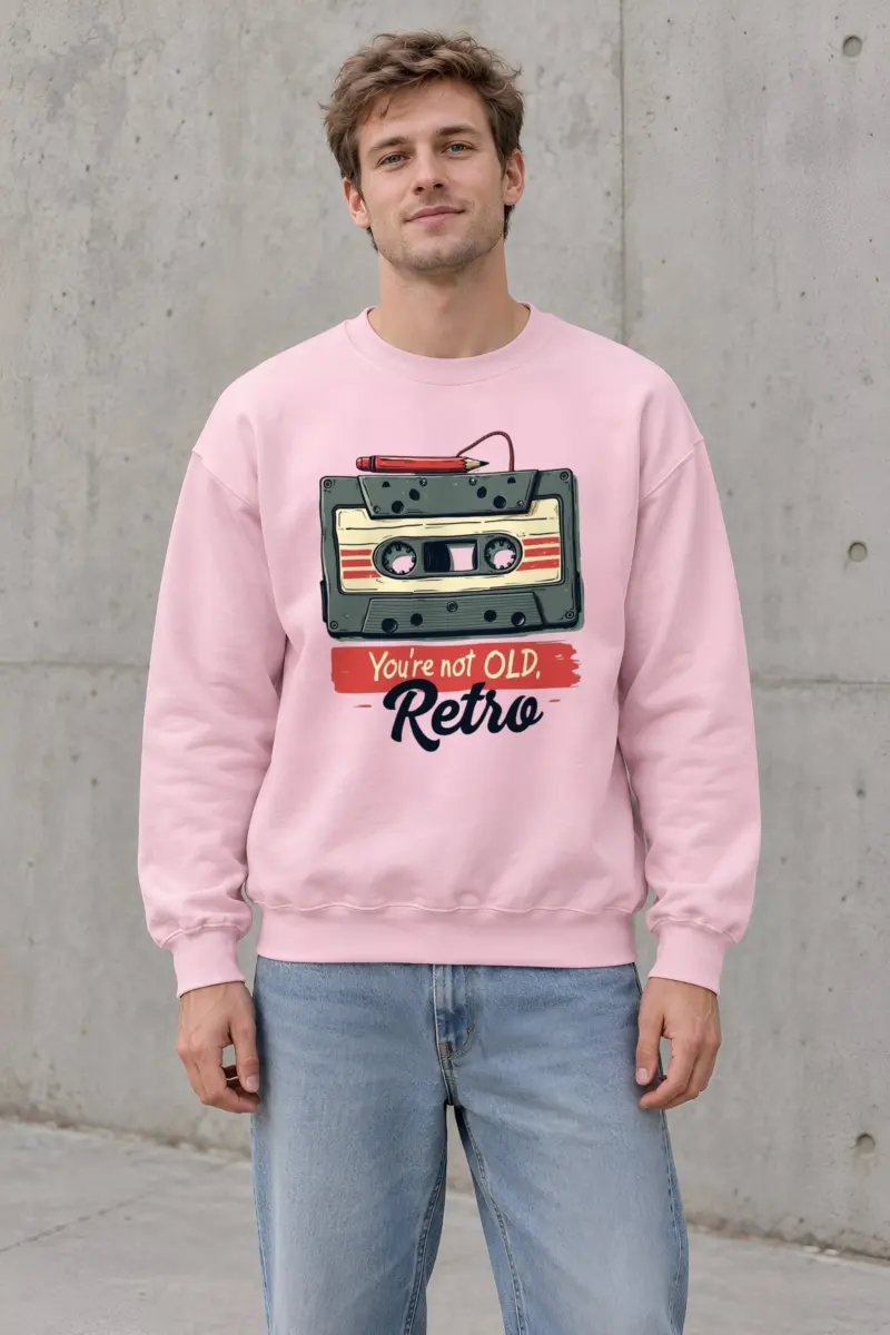 "You're Not Old, Retro" Heavy Blend Unisex Crewneck Sweatshirt