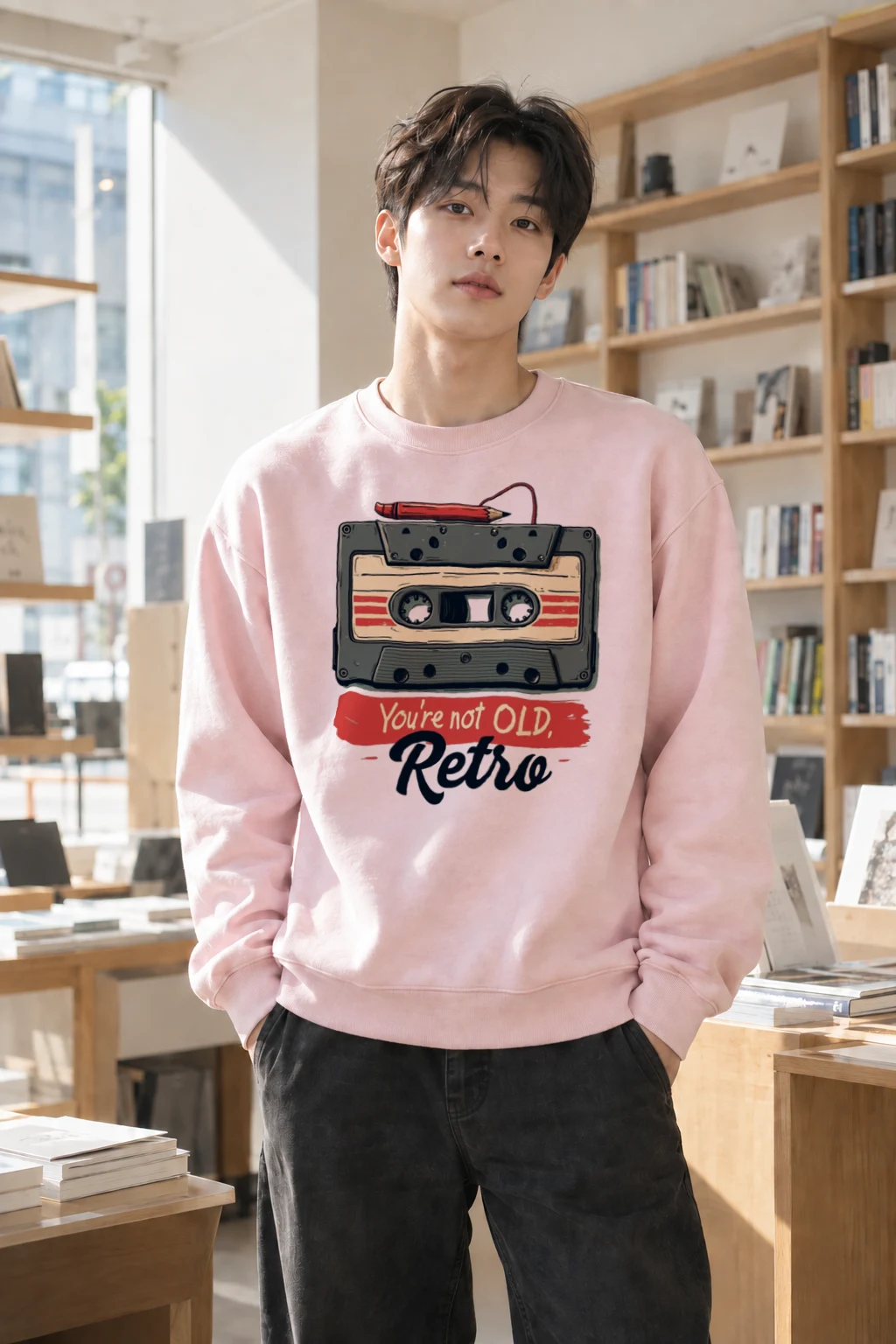 "You're Not Old, Retro" Heavy Blend Unisex Crewneck Sweatshirt | Gildan 18000