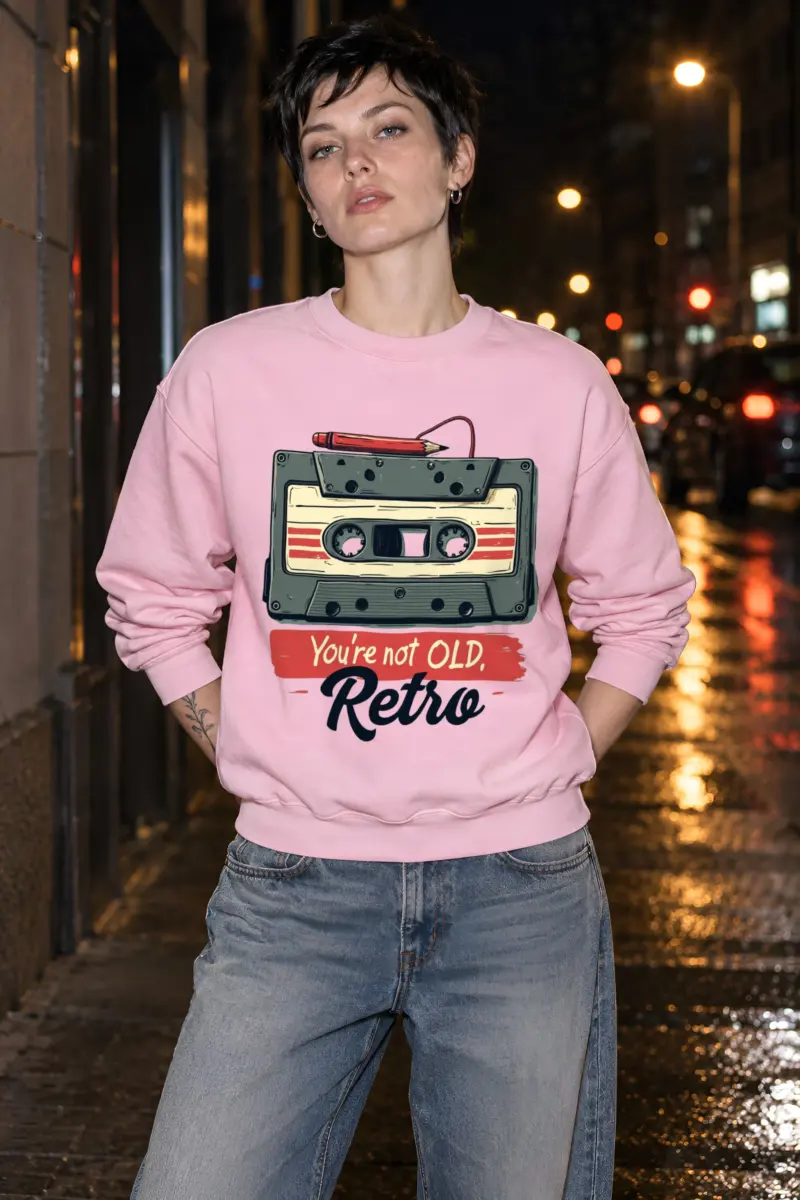 "You're Not Old, Retro" Heavy Blend Unisex Crewneck Sweatshirt