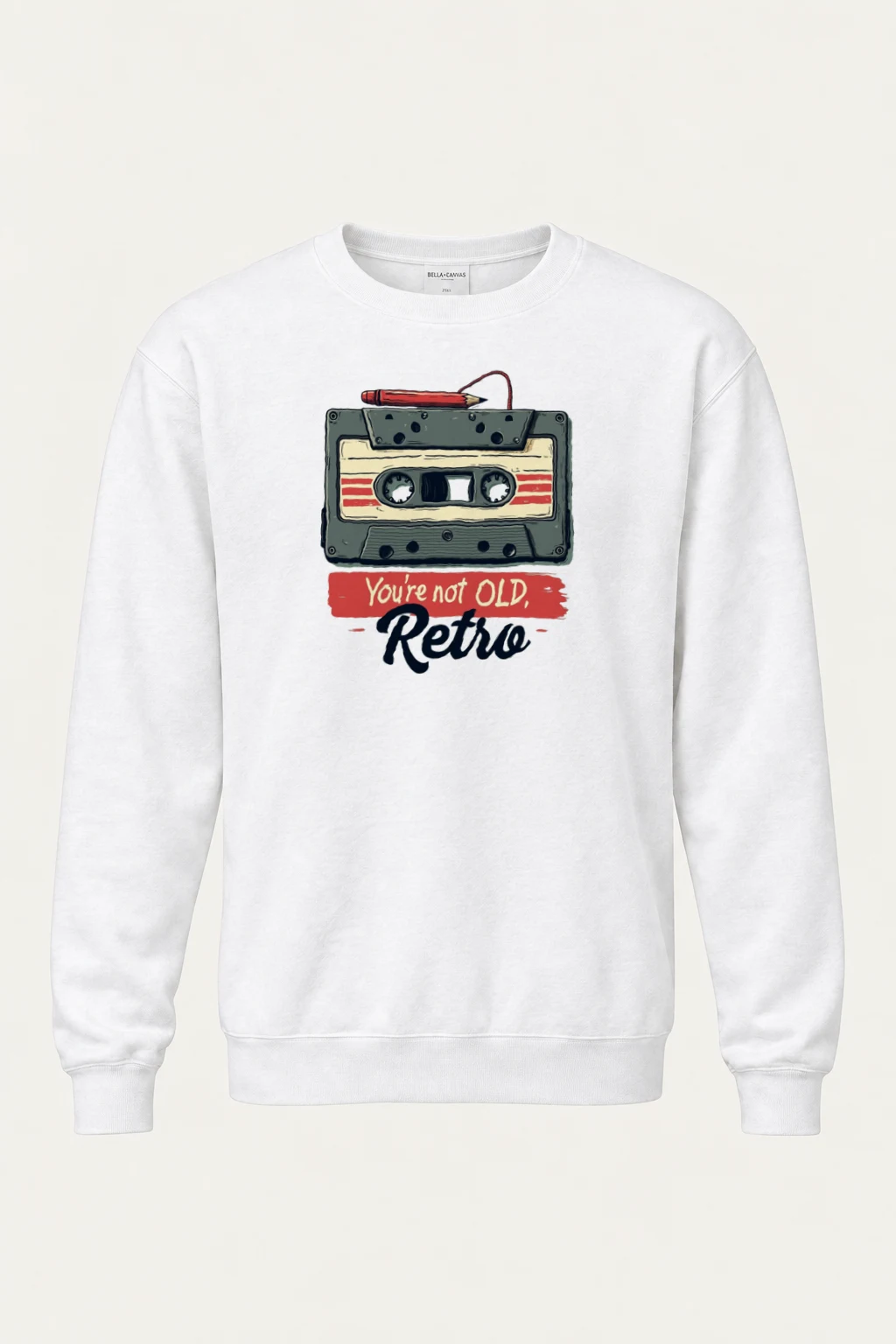 "You're Not Old, Retro" Heavy Blend Unisex Crewneck Sweatshirt | Gildan 18000