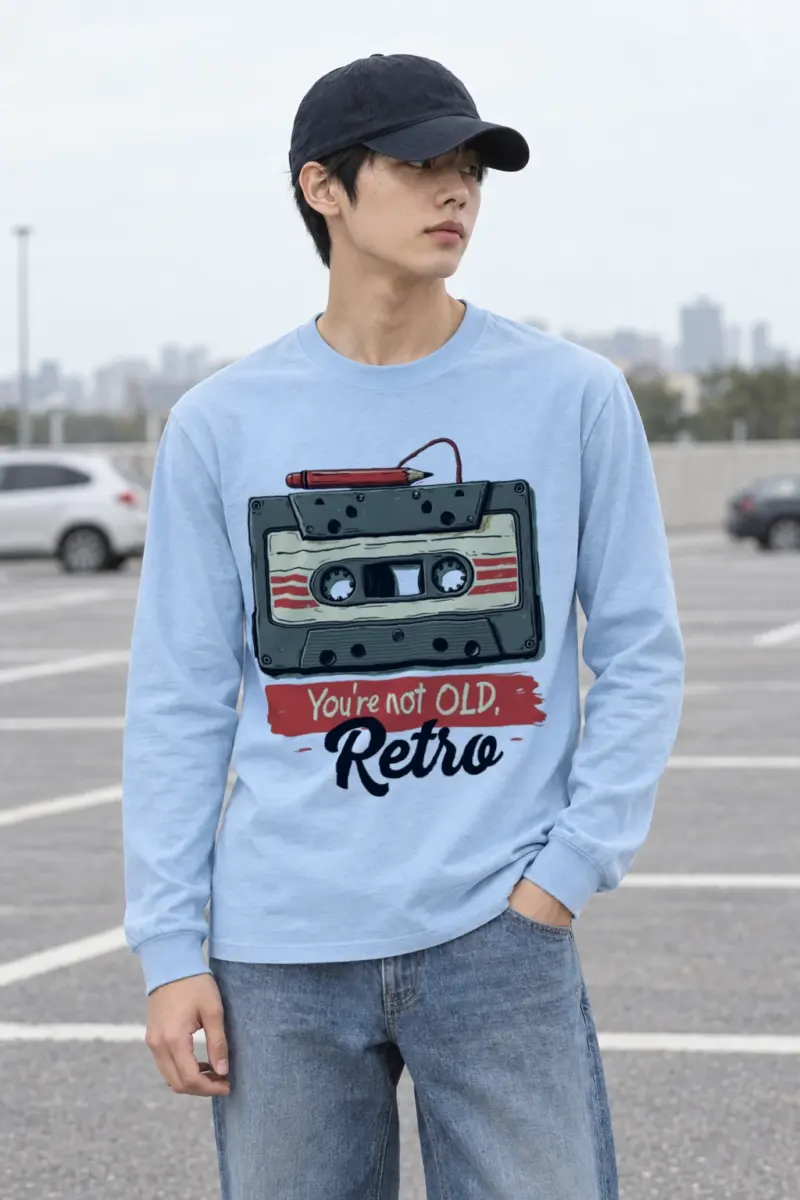 "You're Not Old, Retro" Unisex Longsleeve T-shirt | Gildan 2400