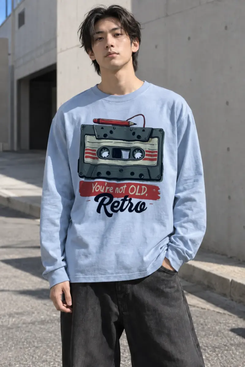 "You're Not Old, Retro" Unisex Longsleeve T-shirt | Gildan 2400