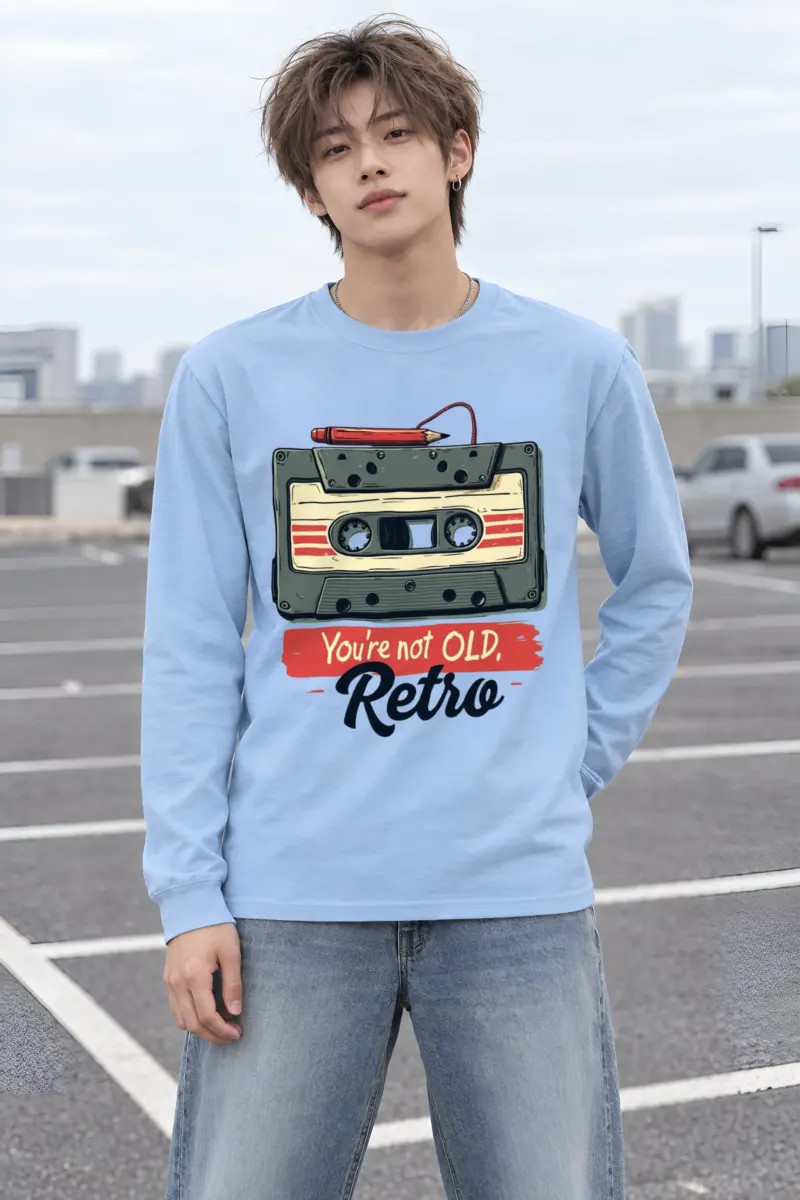 "You're Not Old, Retro" Unisex Longsleeve T-shirt