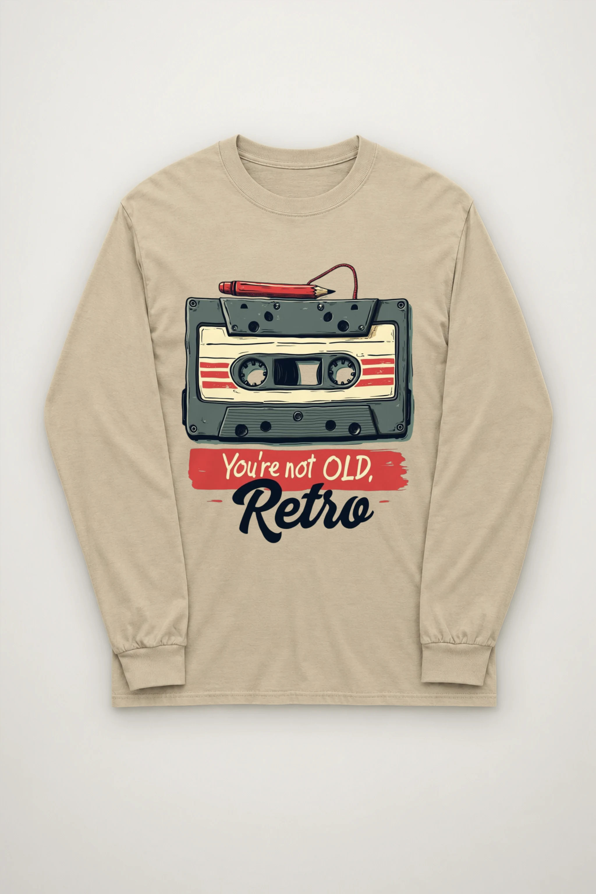 "You're Not Old, Retro" Unisex Longsleeve T-shirt