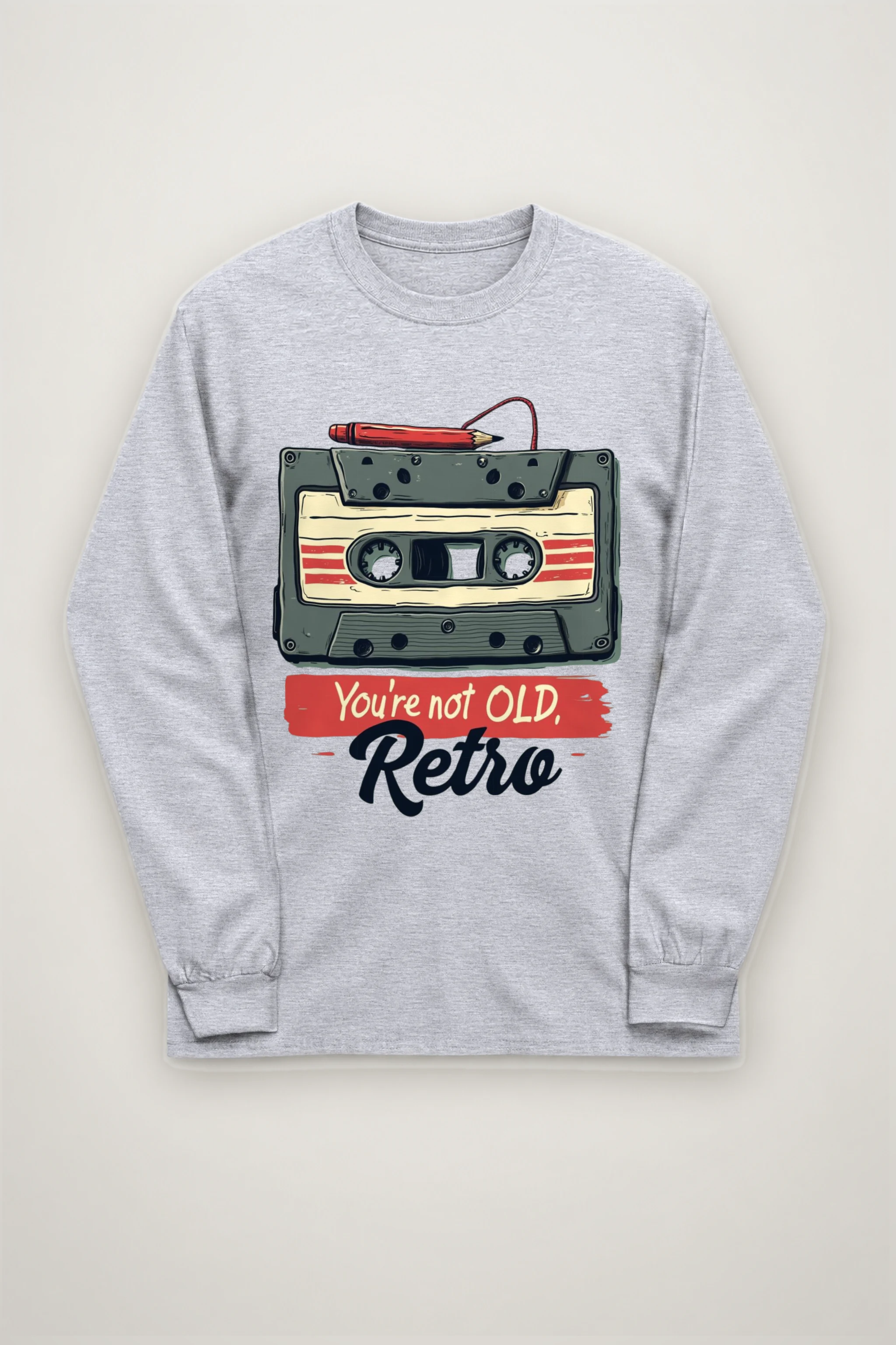 "You're Not Old, Retro" Unisex Longsleeve T-shirt
