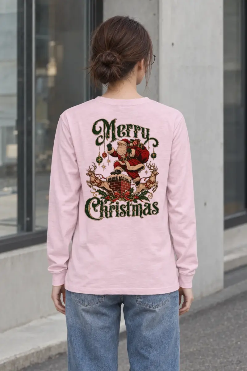 "Yuletide Rooftop Ride" Unisex Longsleeve T-shirt