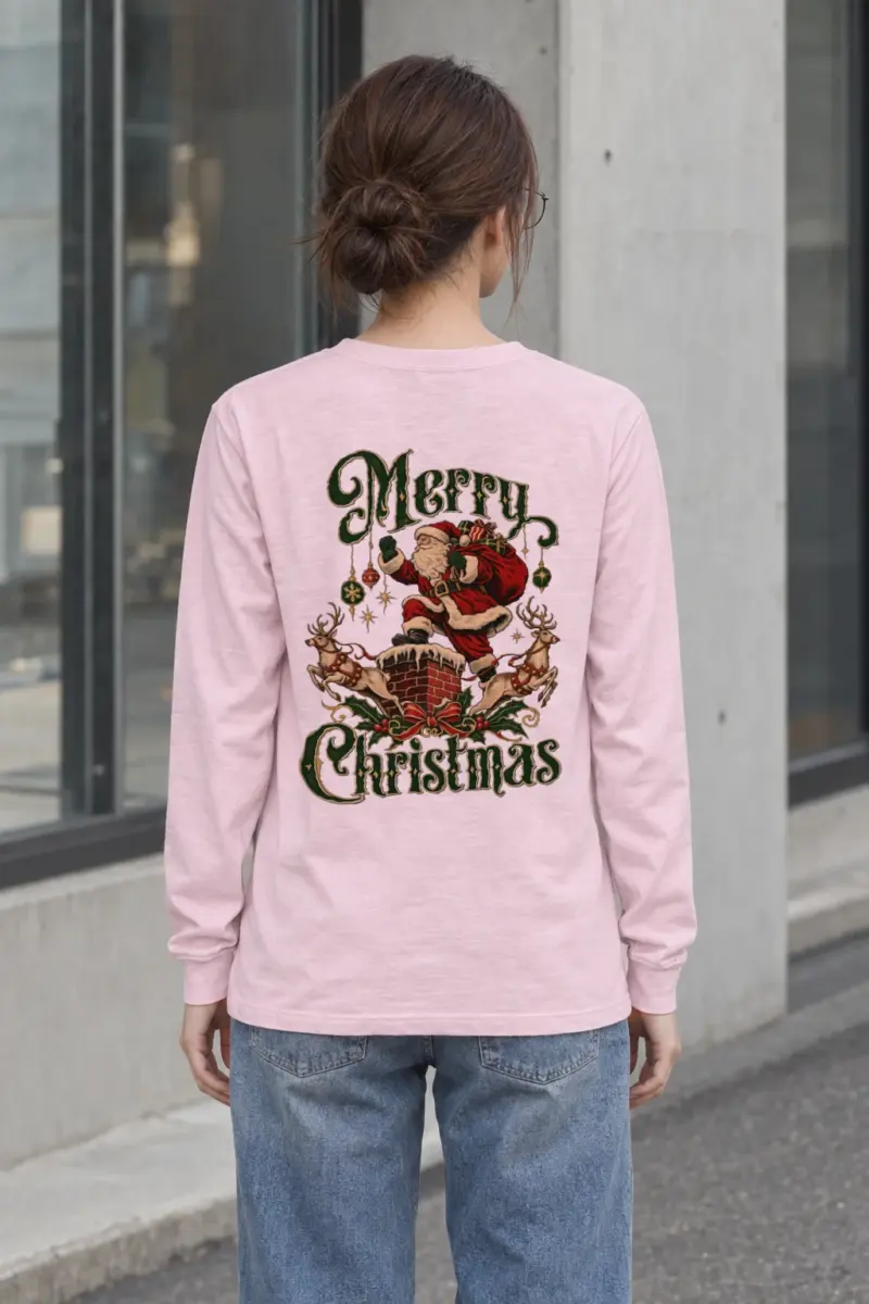 "Yuletide Rooftop Ride" Unisex Longsleeve T-shirt