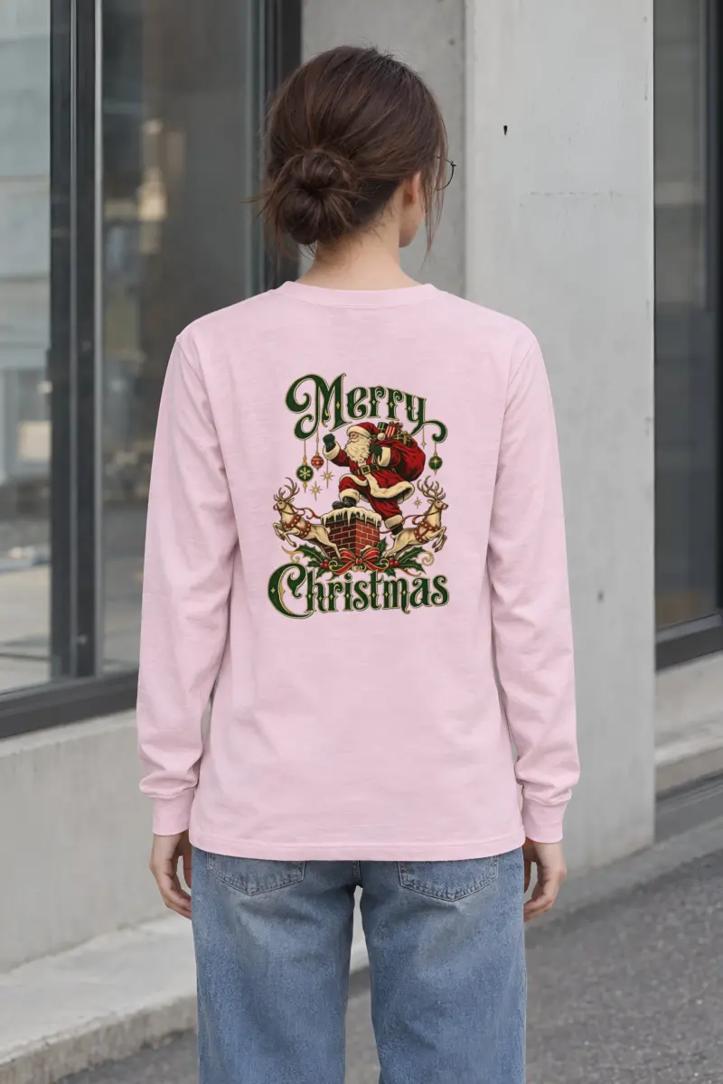"Yuletide Rooftop Ride" Unisex Longsleeve T-shirt