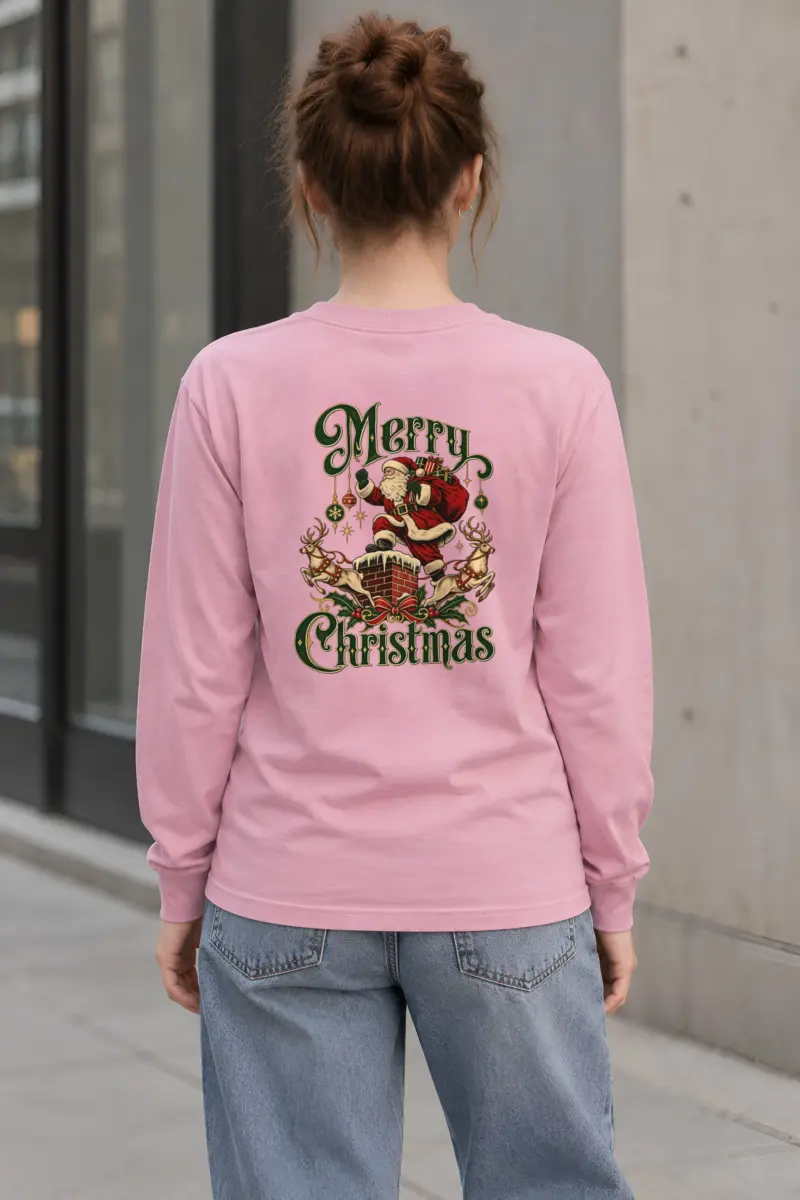 "Yuletide Rooftop Ride" Unisex Longsleeve T-shirt