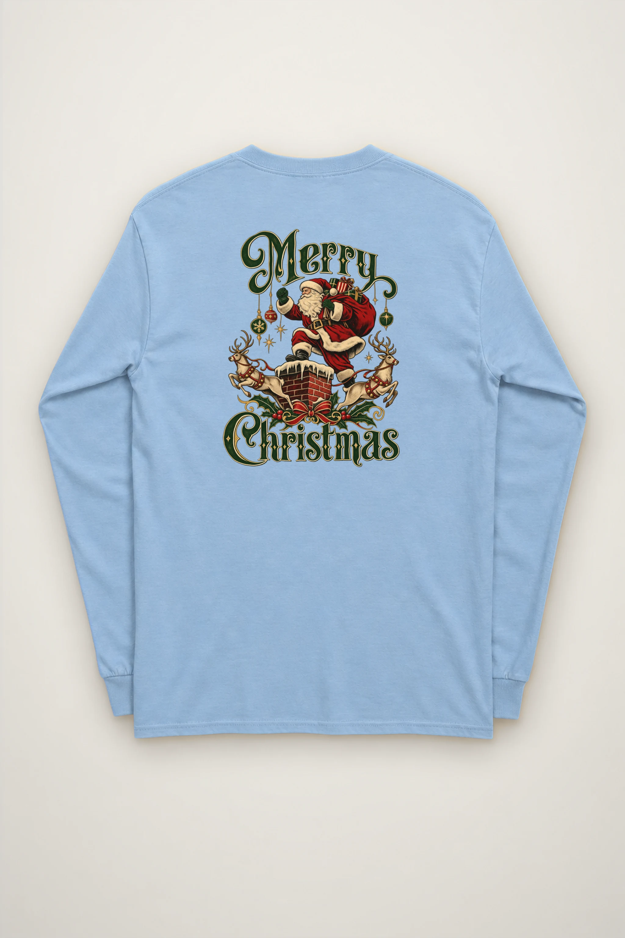"Yuletide Rooftop Ride" Unisex Longsleeve T-shirt