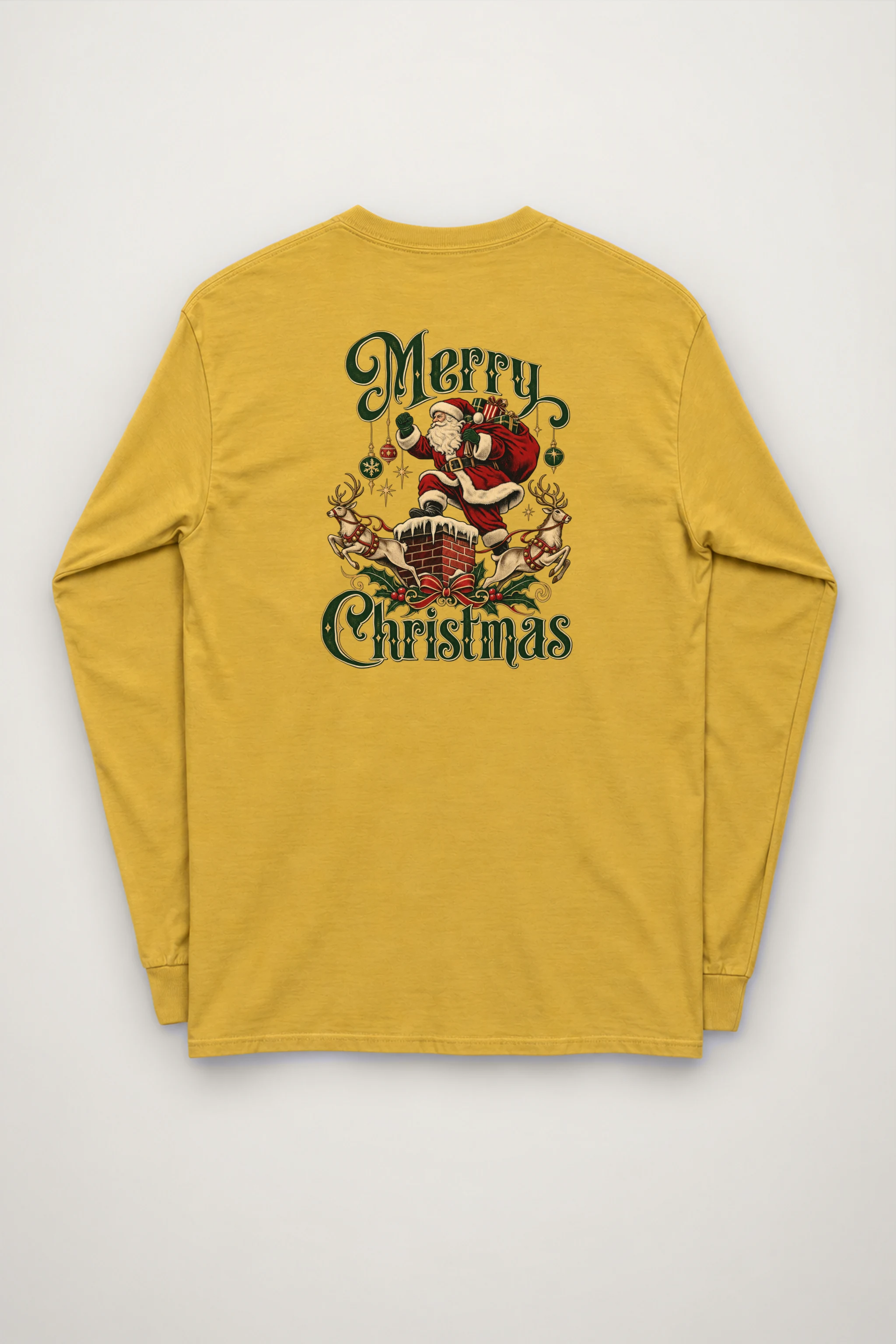 "Yuletide Rooftop Ride" Unisex Longsleeve T-shirt