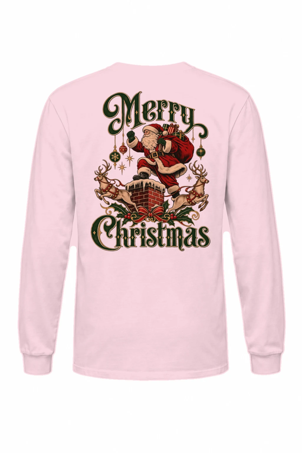 "Yuletide Rooftop Ride" Unisex Longsleeve T-shirt | Gildan 2400