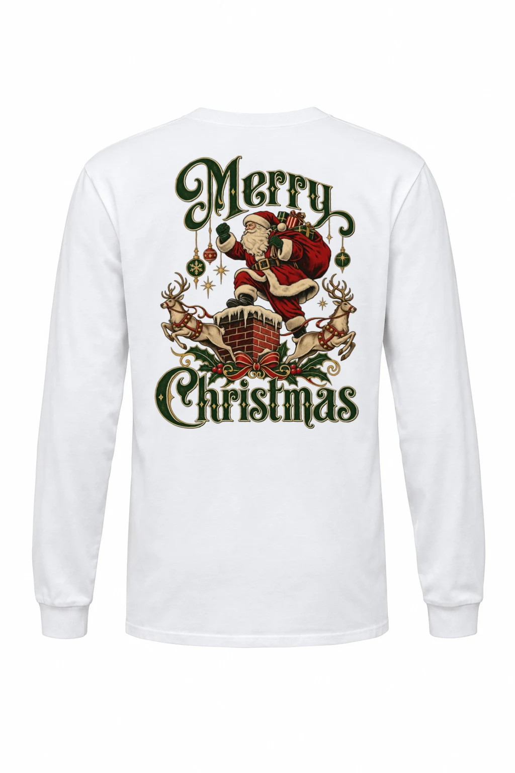 "Yuletide Rooftop Ride" Unisex Longsleeve T-shirt | Gildan 2400