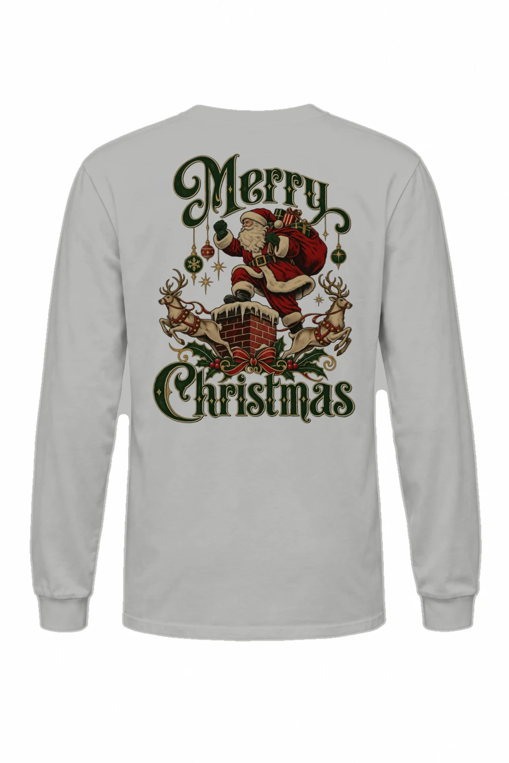 "Yuletide Rooftop Ride" Unisex Longsleeve T-shirt | Gildan 2400