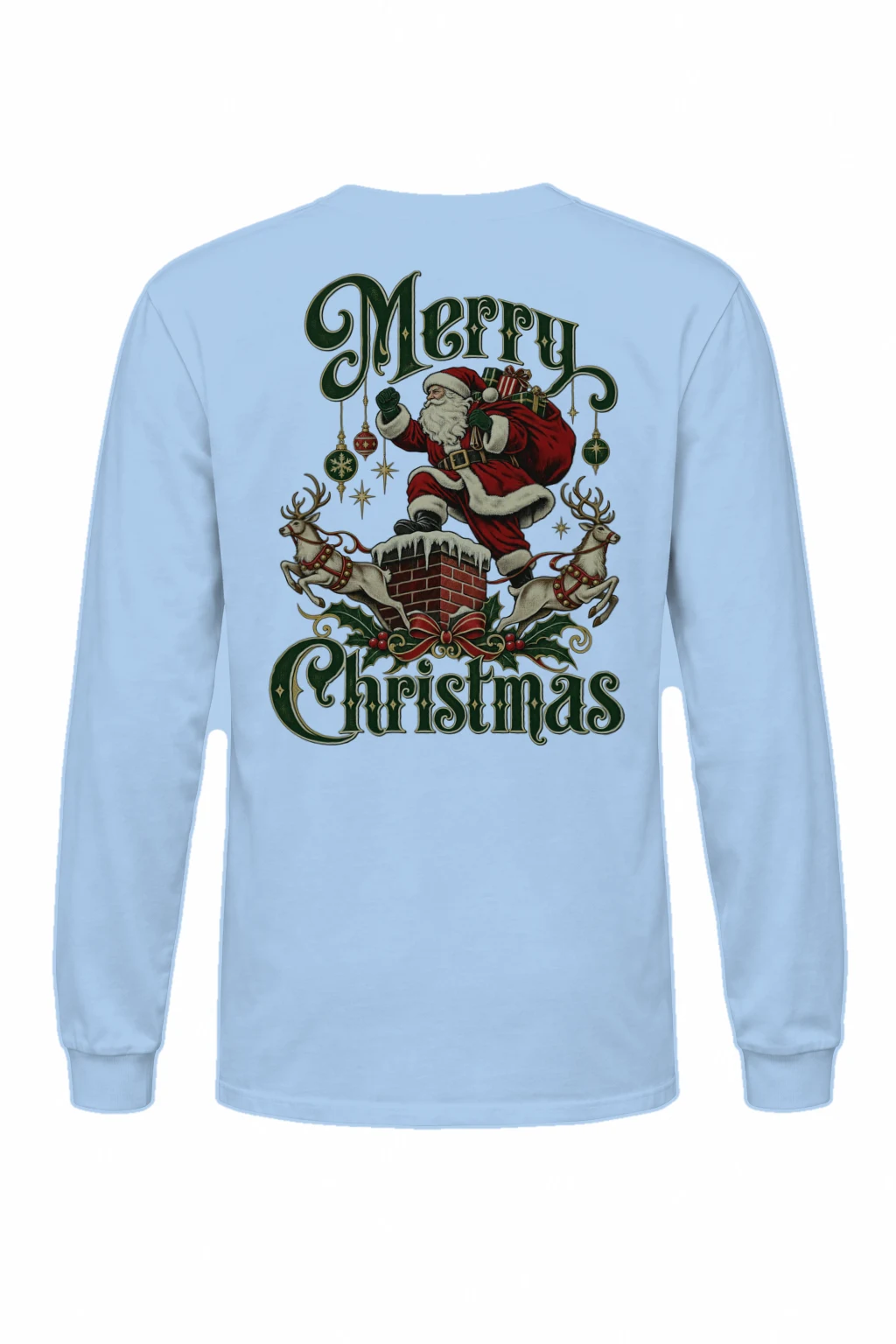 "Yuletide Rooftop Ride" Unisex Longsleeve T-shirt | Gildan 2400