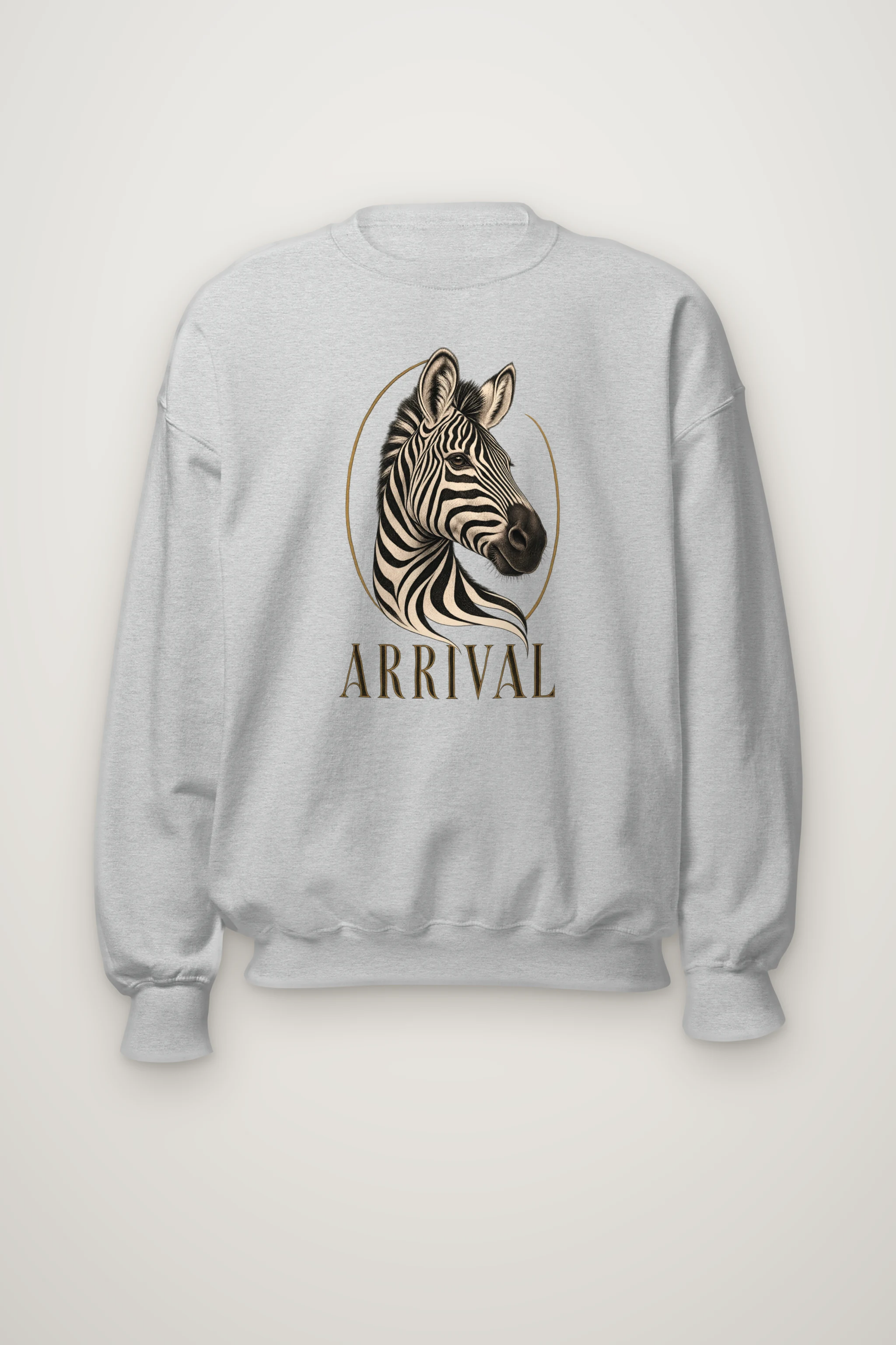 "Zebra Arrival" Heavy Blend Unisex Crewneck Sweatshirt