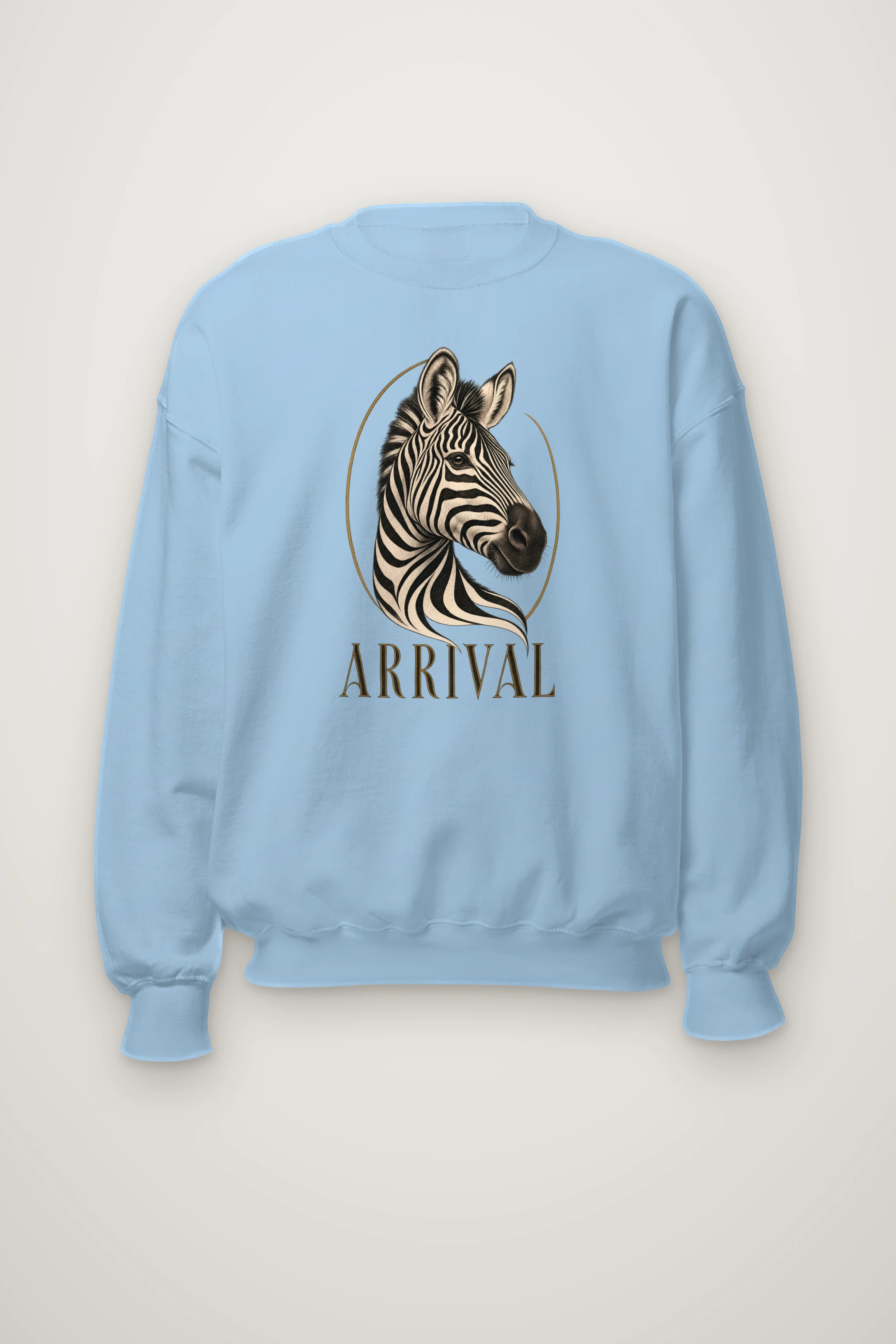 "Zebra Arrival" Heavy Blend Unisex Crewneck Sweatshirt