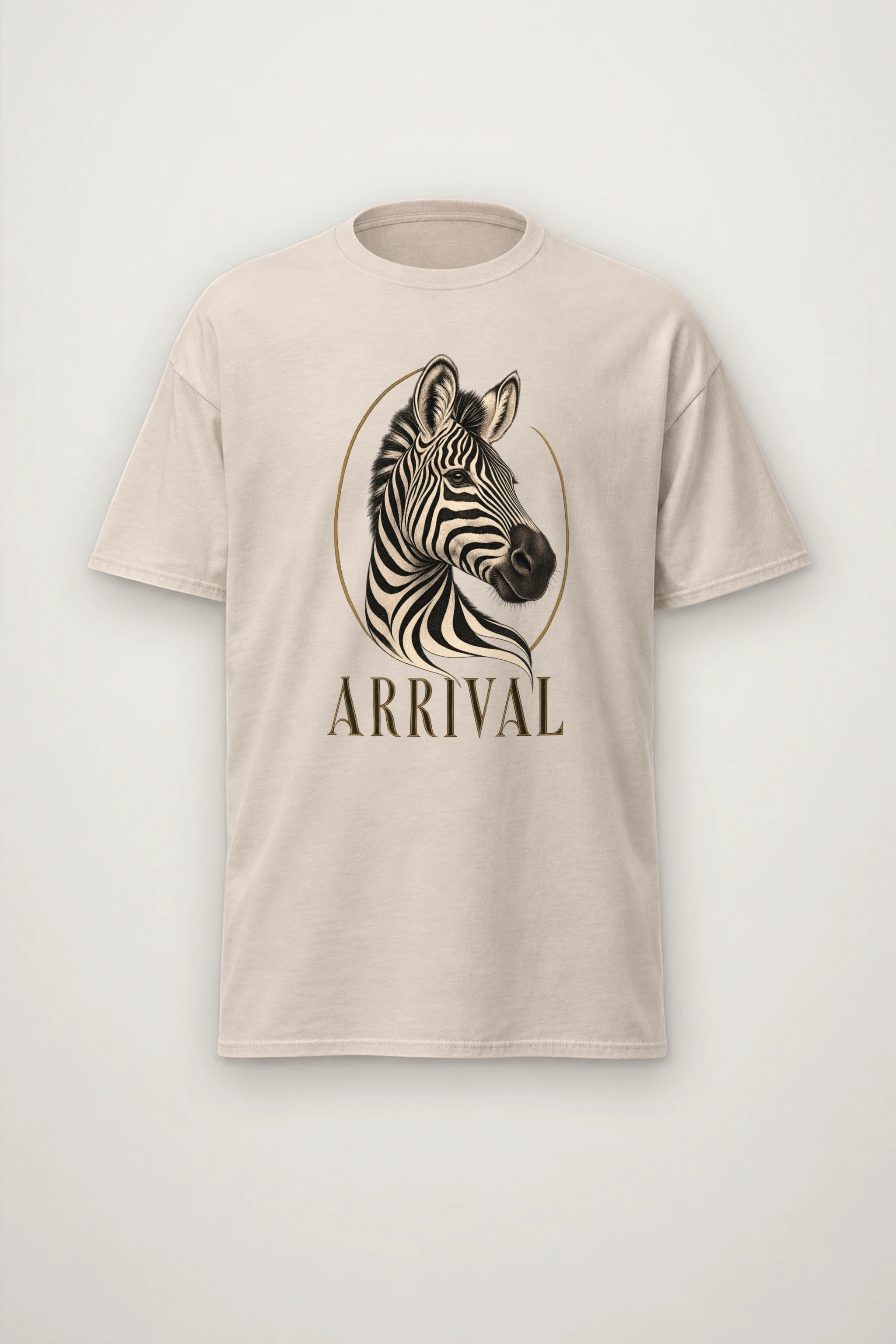 "Zebra Arrival" Heavyweight Unisex Crewneck T-shirt
