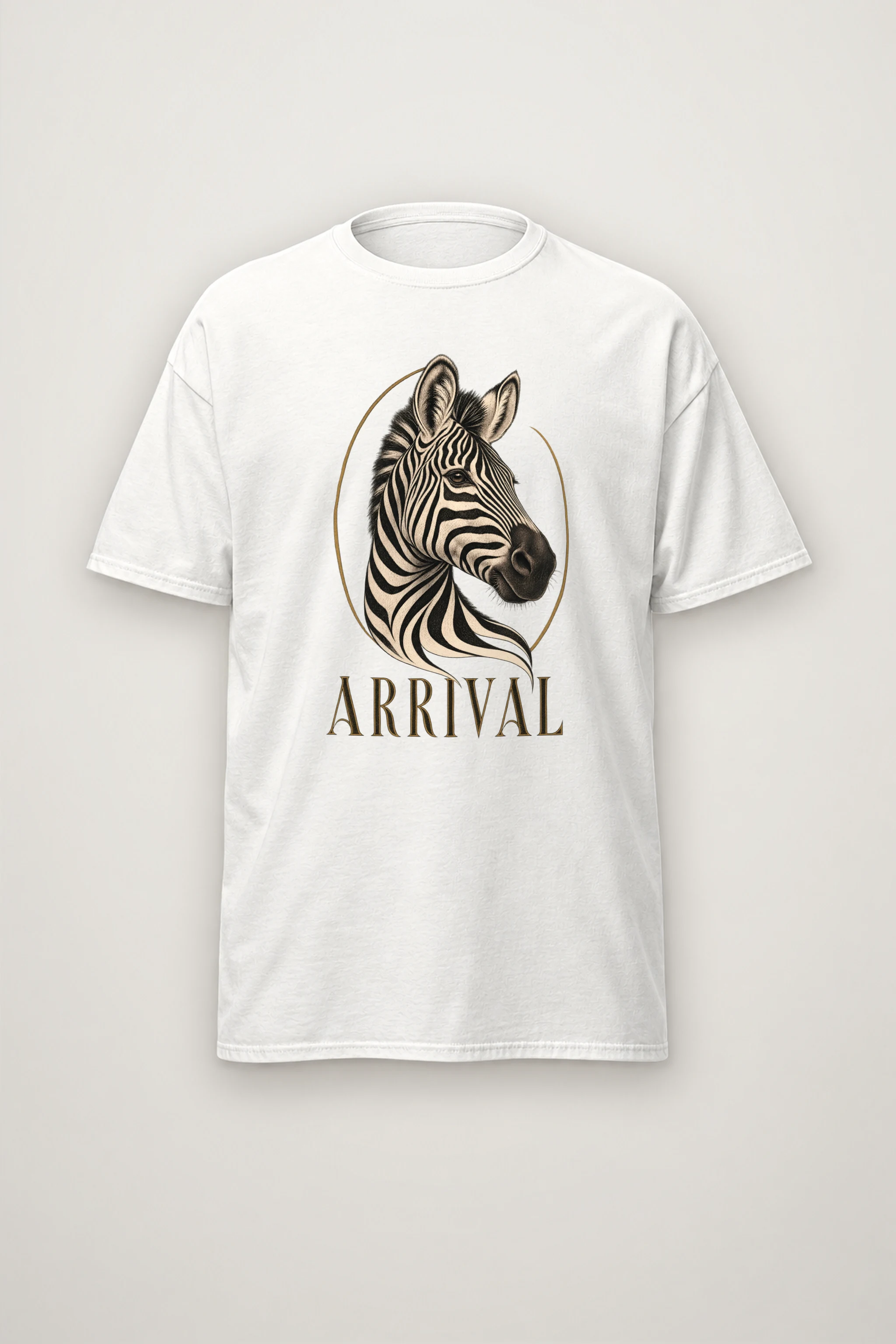 "Zebra Arrival" Heavyweight Unisex Crewneck T-shirt