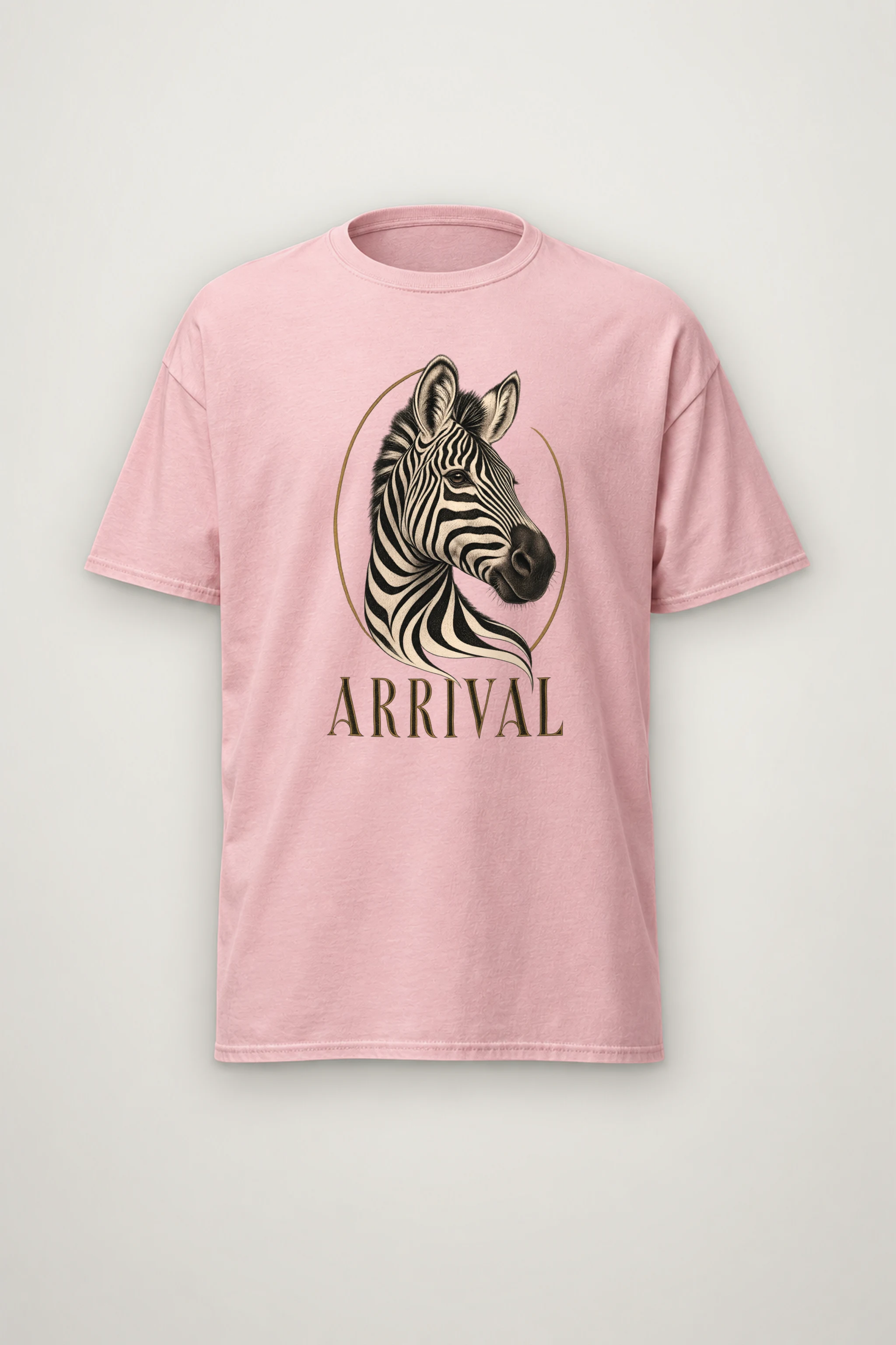 "Zebra Arrival" Heavyweight Unisex Crewneck T-shirt