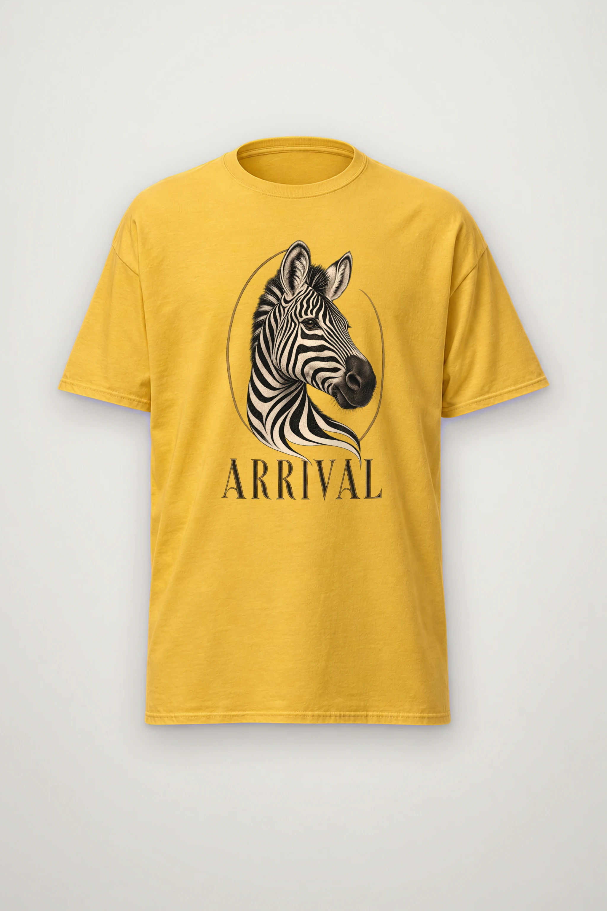 "Zebra Arrival" Heavyweight Unisex Crewneck T-shirt