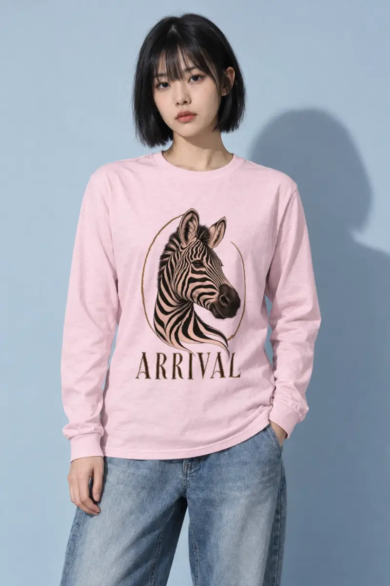 "Zebra Arrival" Unisex Longsleeve T-shirt