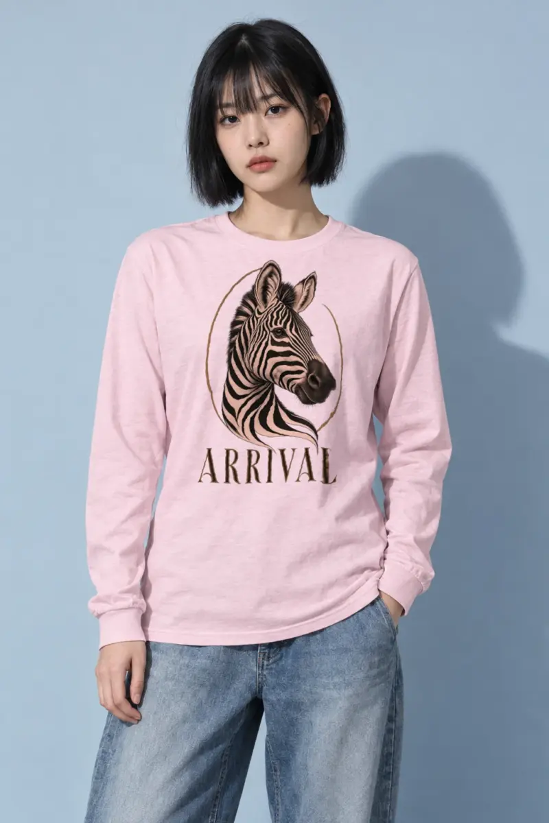 "Zebra Arrival" Unisex Longsleeve T-shirt