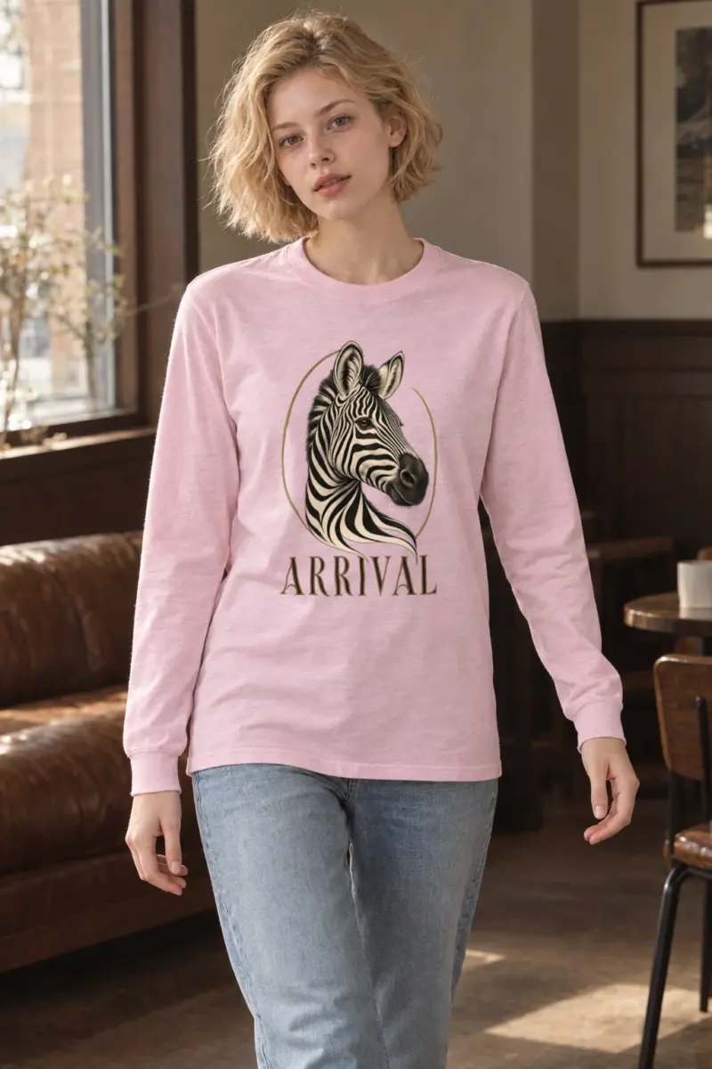 "Zebra Arrival" Unisex Longsleeve T-shirt