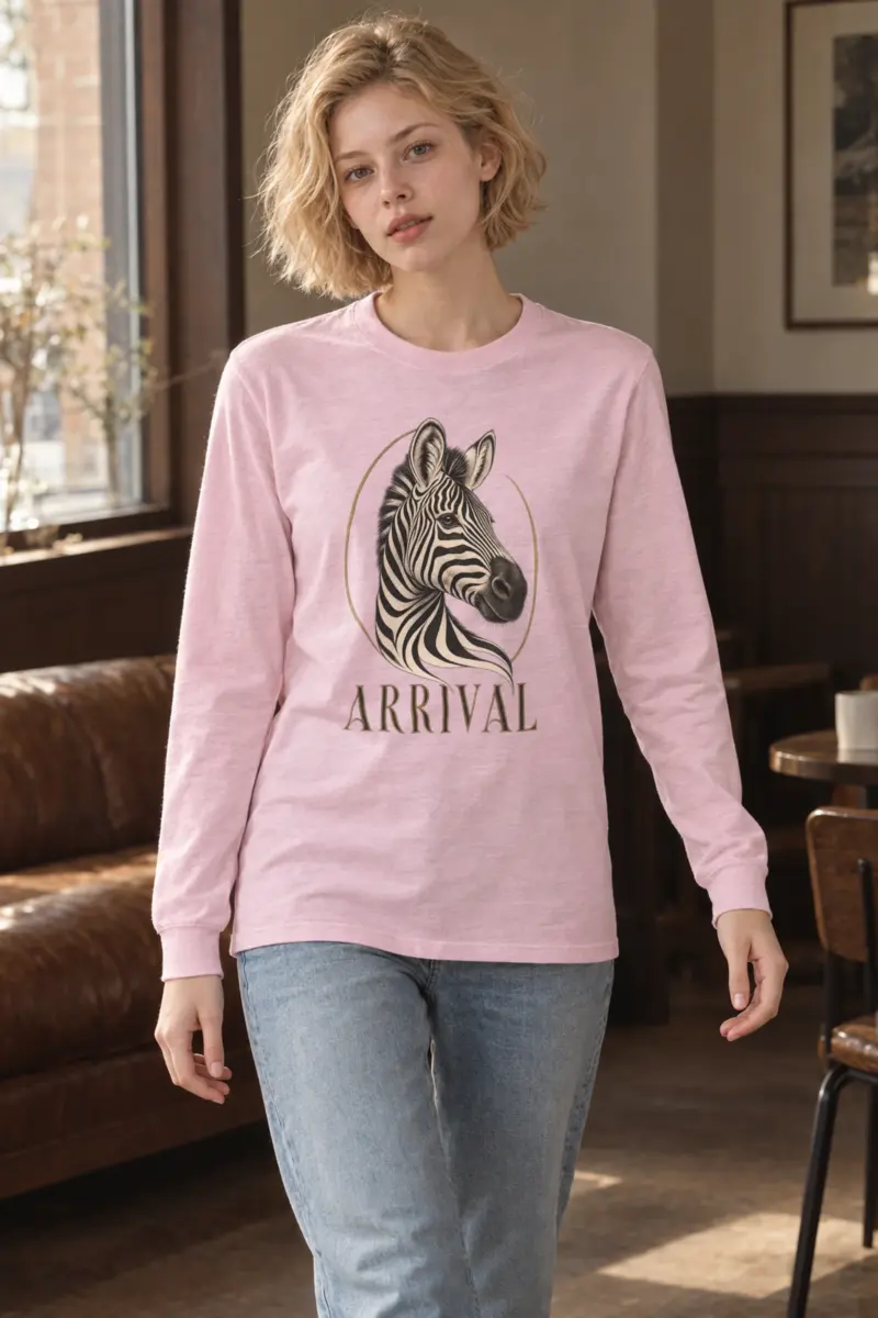 "Zebra Arrival" Unisex Longsleeve T-shirt