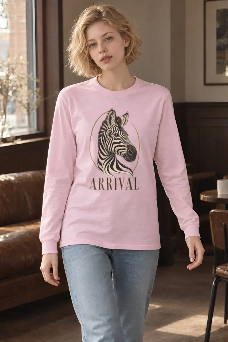 "Zebra Arrival" Unisex Longsleeve T-shirt