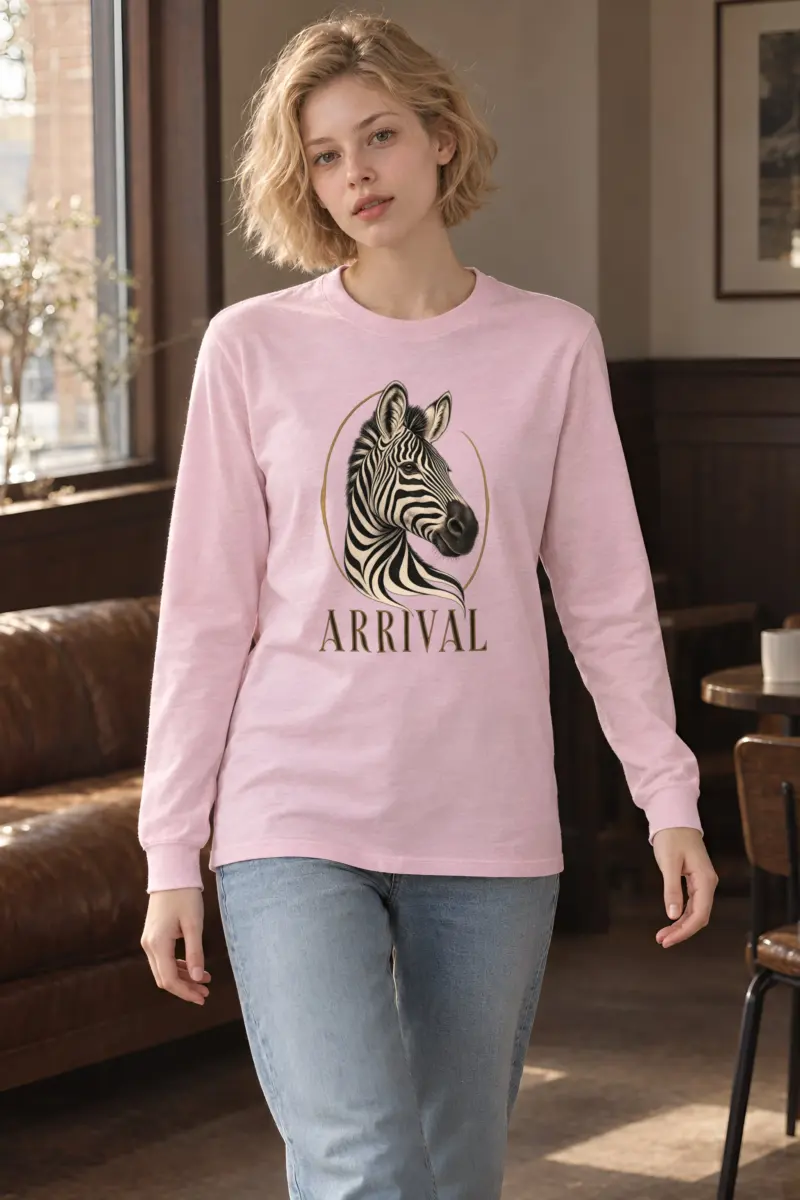 "Zebra Arrival" Unisex Longsleeve T-shirt